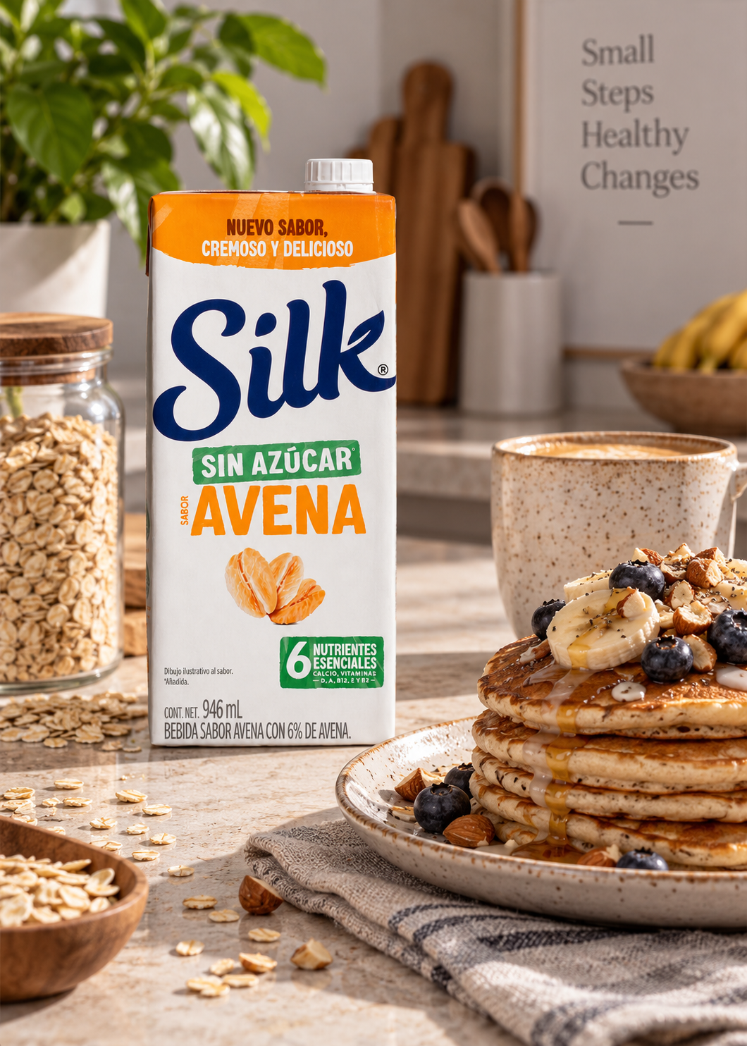 Bebida vegetal de avena con calcio y vitaminas Silk