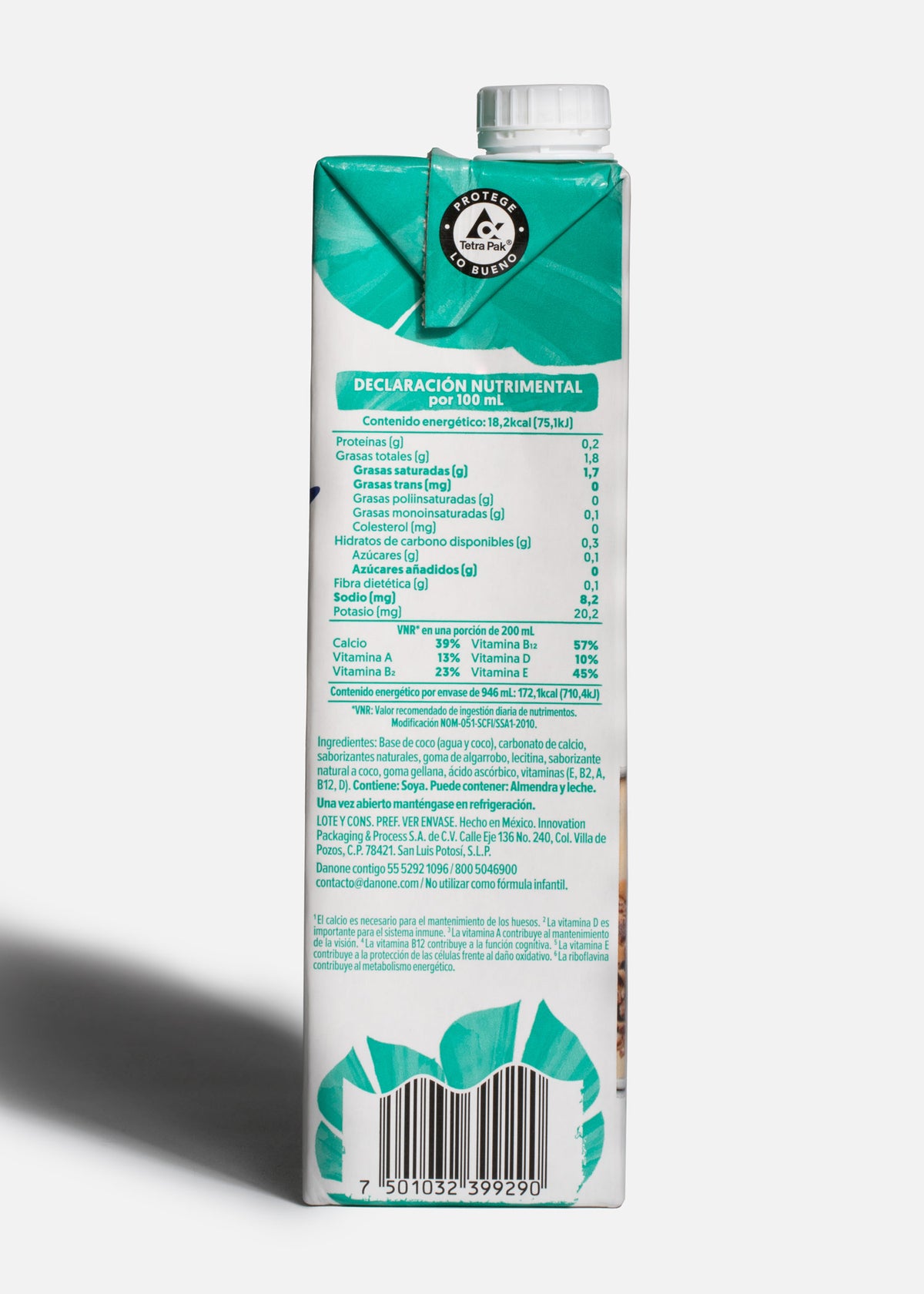 Silk coco sin azúcar y sin lactosa 946 ml