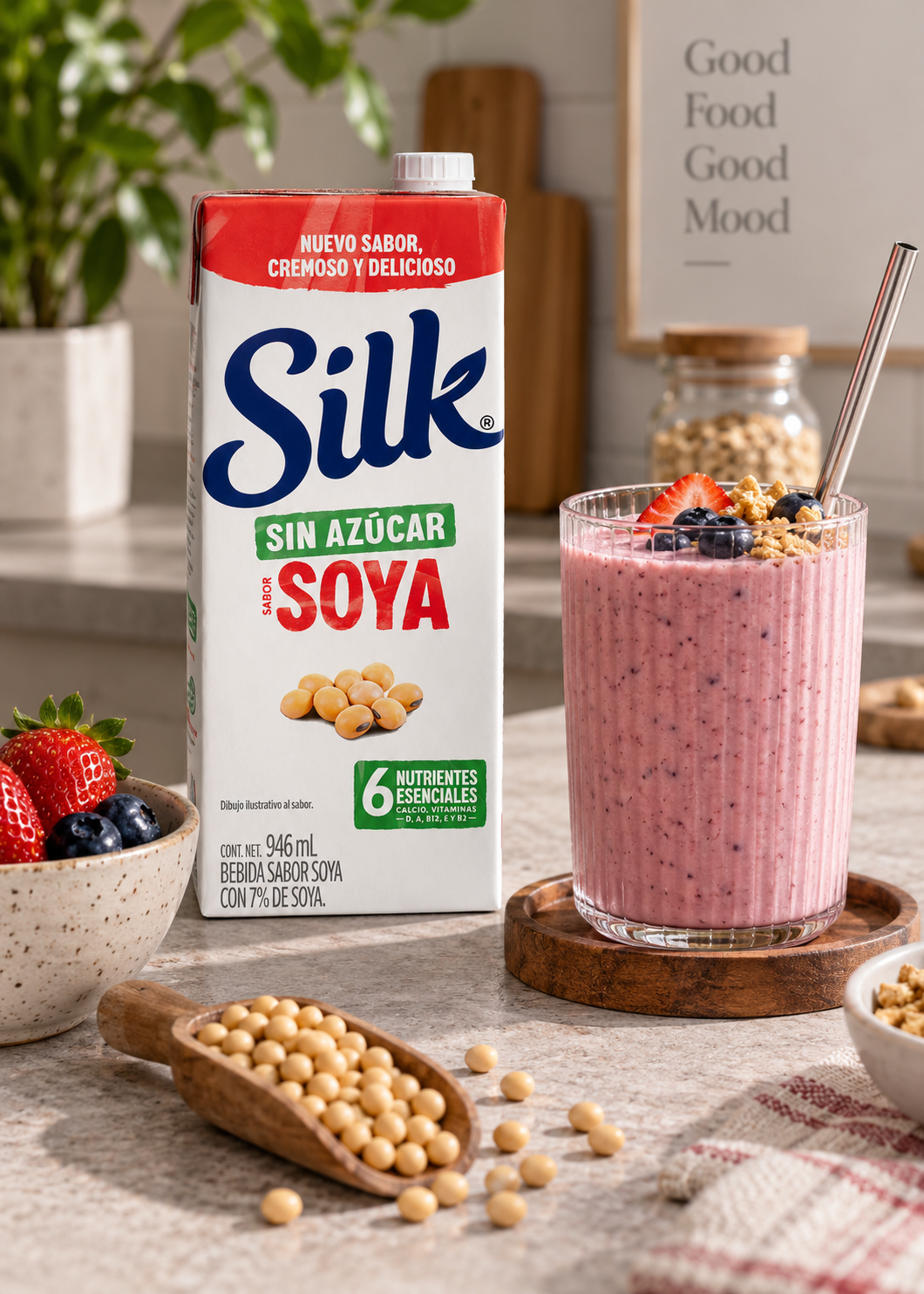 Bebida vegetal de soya con vitaminas Silk