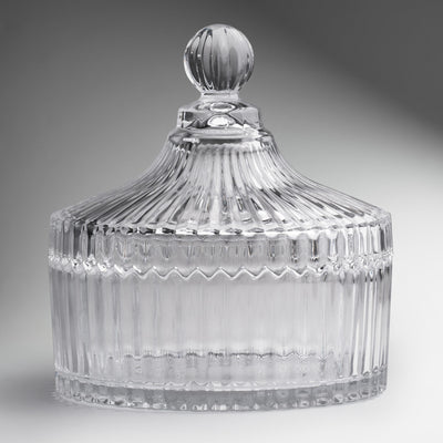 Bomboneras de vidrio con rayas transparente 100, 290 y 550 ml