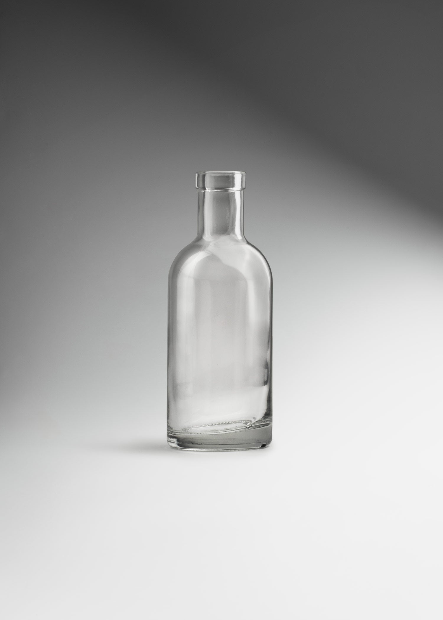 Botella mezcalera de vidrio transparente Premium Liverpool de 375 ml