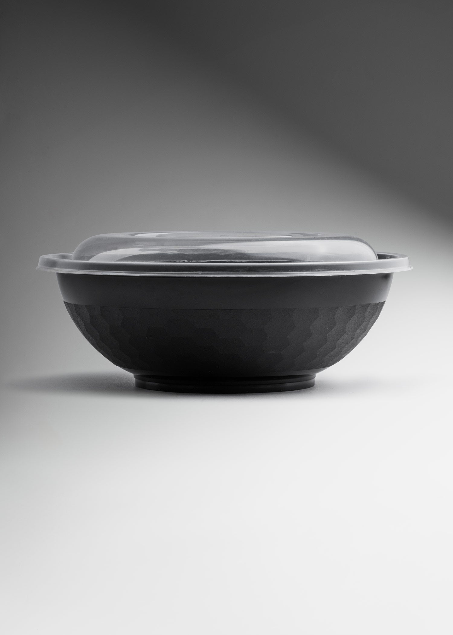 Contenedor de alimentos MAHA bowl negro de 50 oz con tapa transparente