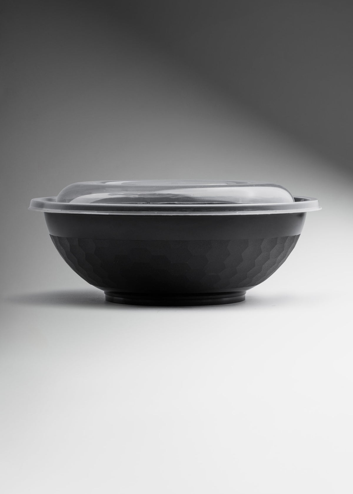 Contenedor de alimentos MAHA bowl negro de 50 oz con tapa transparente