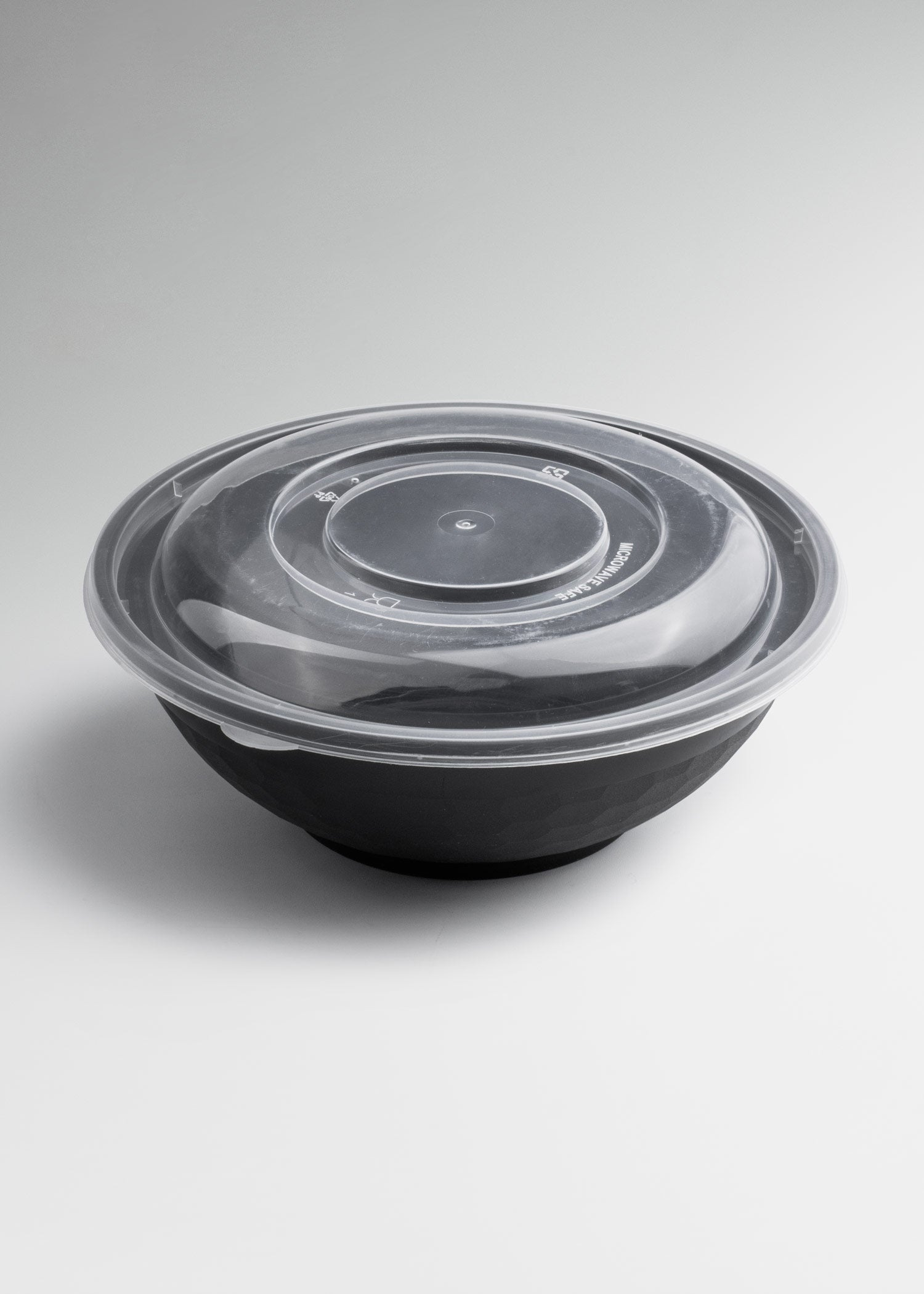Contenedor de alimentos bowl negro apto para microondas y congelador