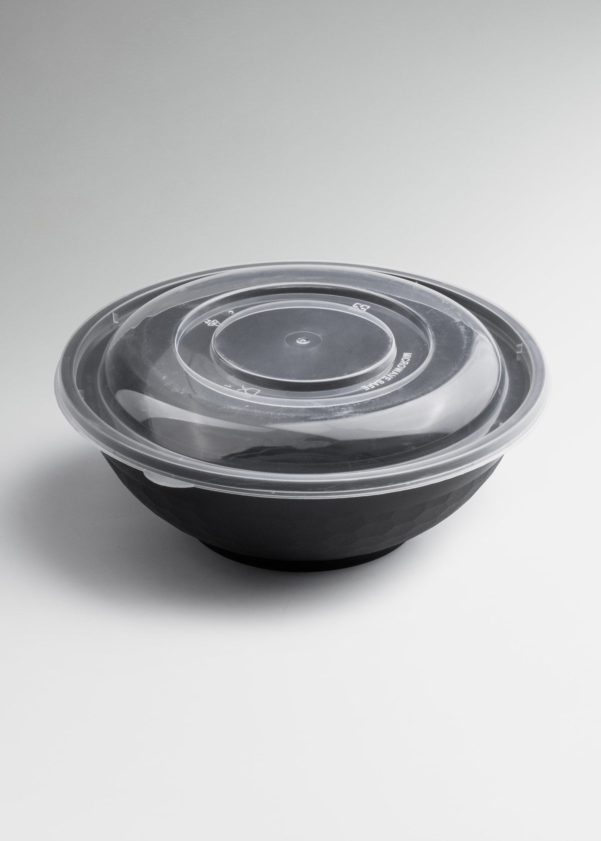Contenedor de alimentos bowl negro apto para microondas y congelador