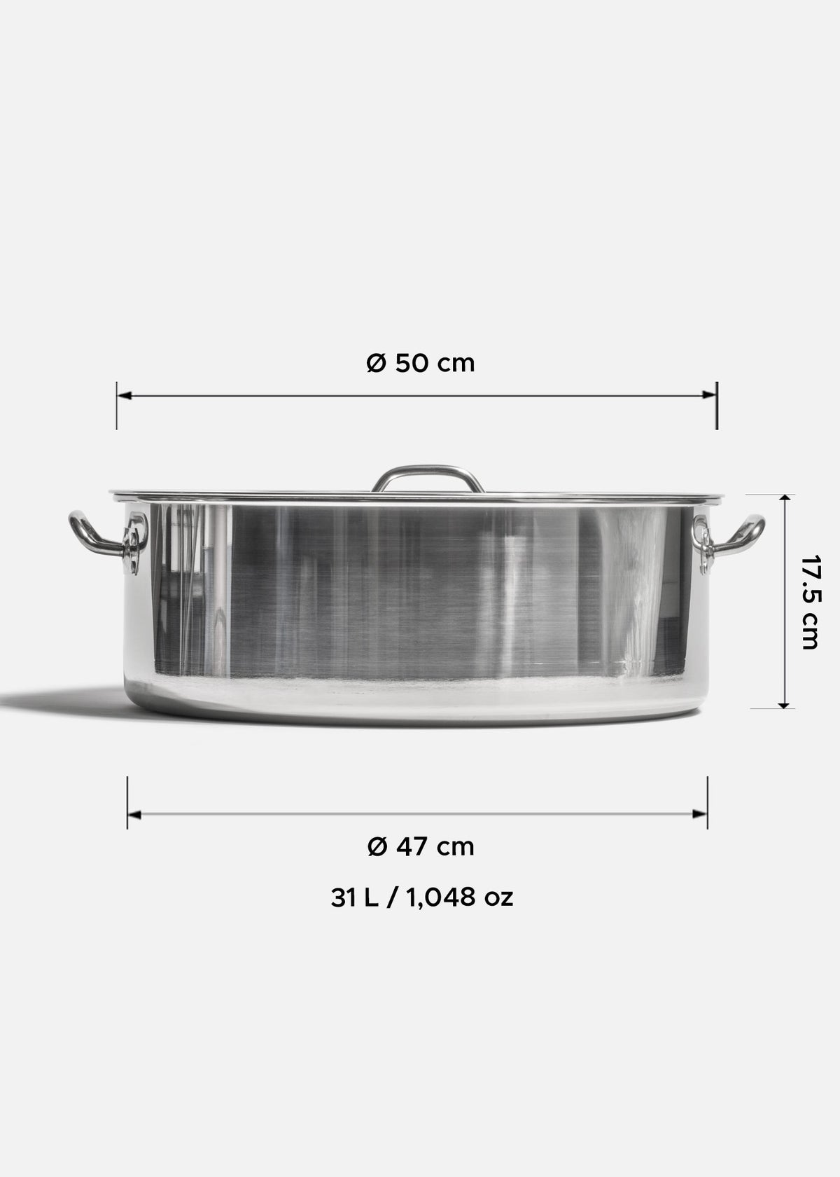 Budinera de acero inoxidable plata 201 con tapa 31 L — imagen de producto