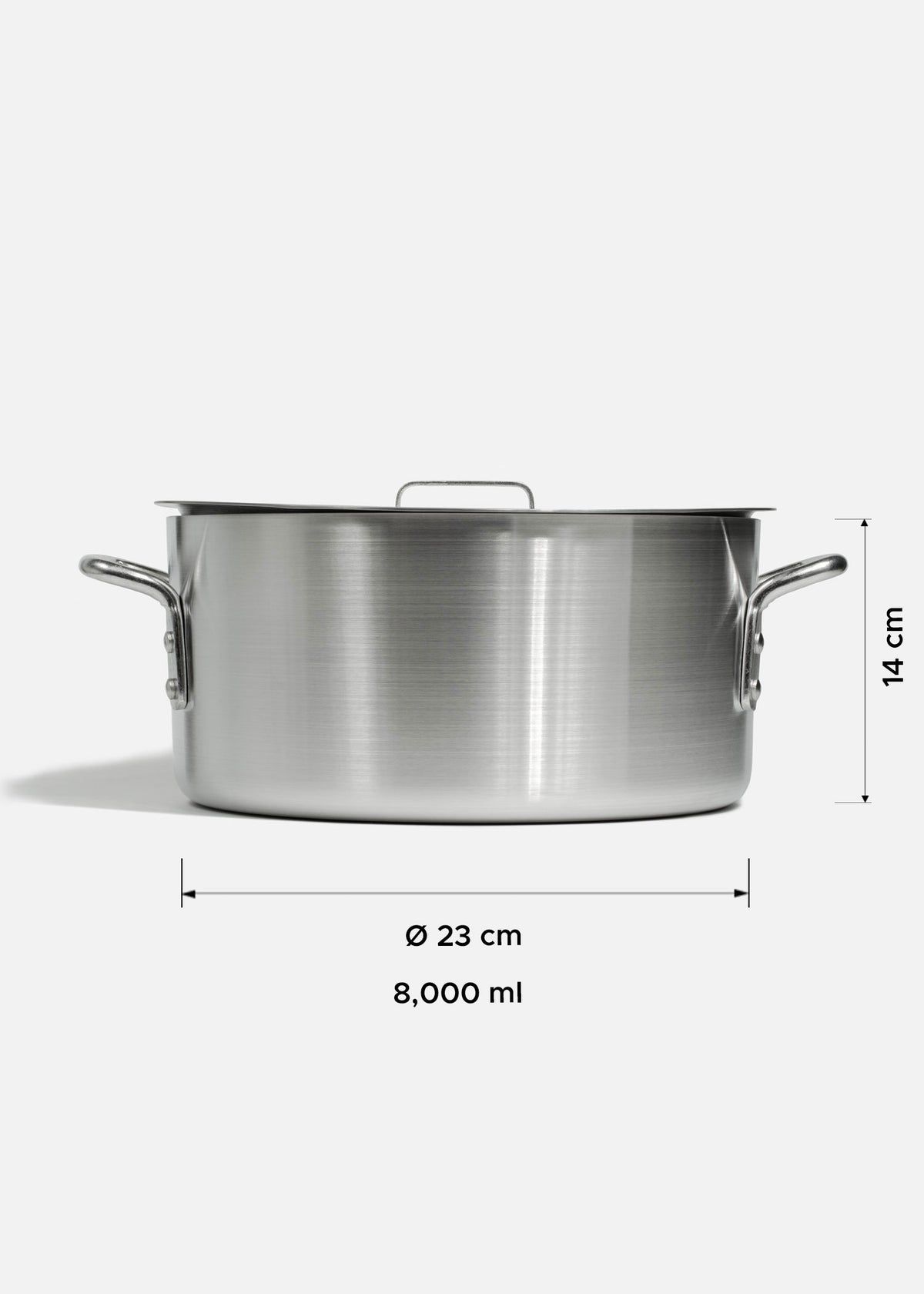 Budinera con tapa de aluminio grado alimenticio triple fuerte Ovenware 8 L — imagen de producto
