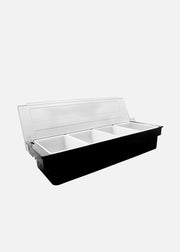 Caja para condimentos de plástico con tapa de acrílico 52x51x23 cm