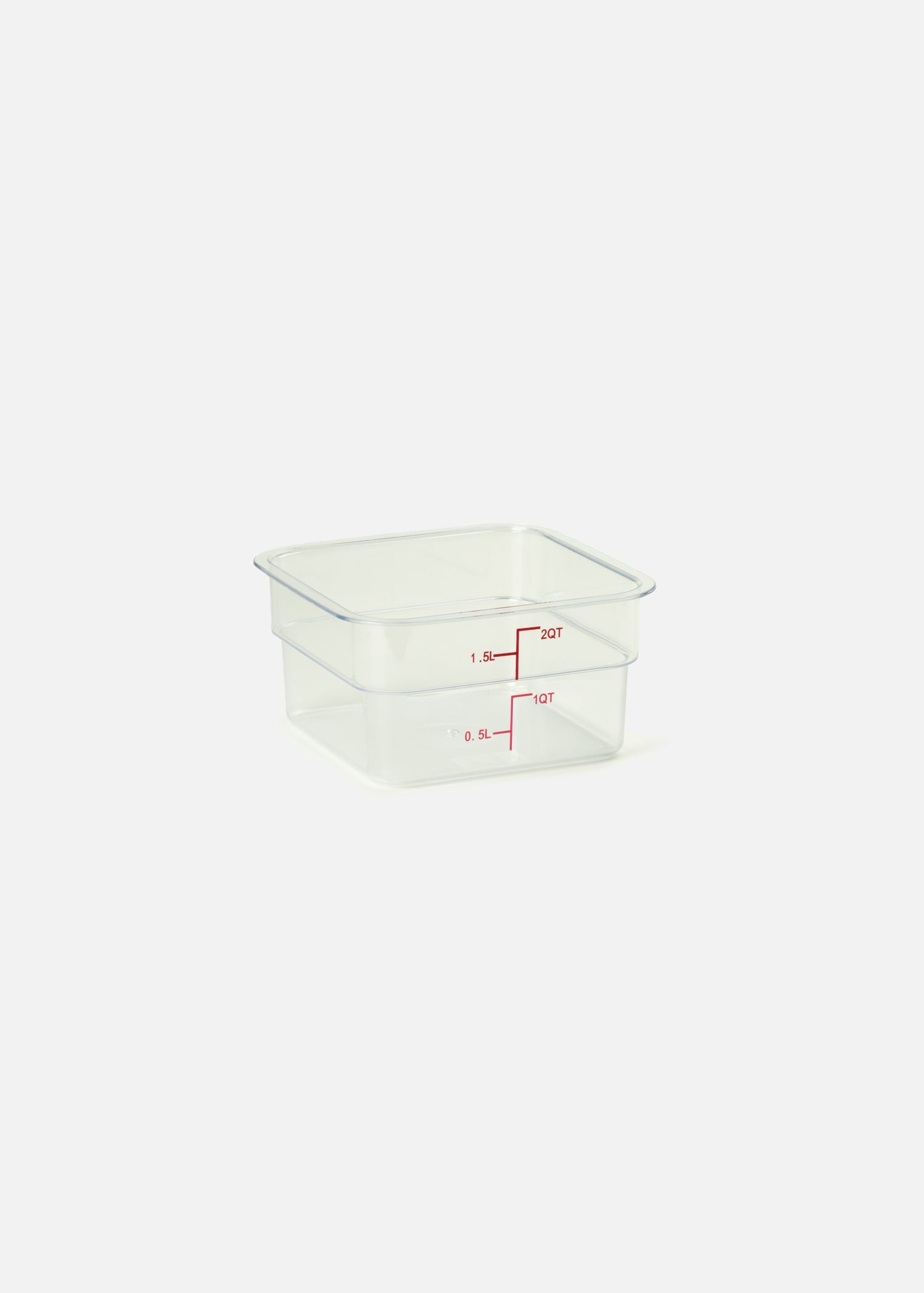 Cambro contenedor de cocina de policarbonato cuadrado transparente 2 L