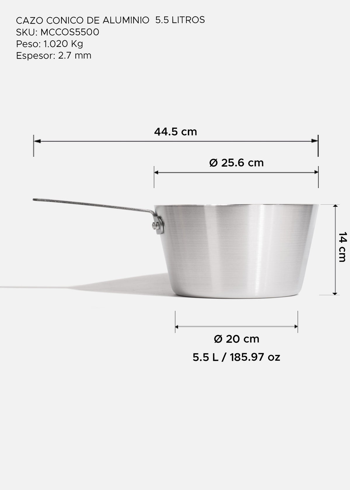 precio cazo de aluminio maha