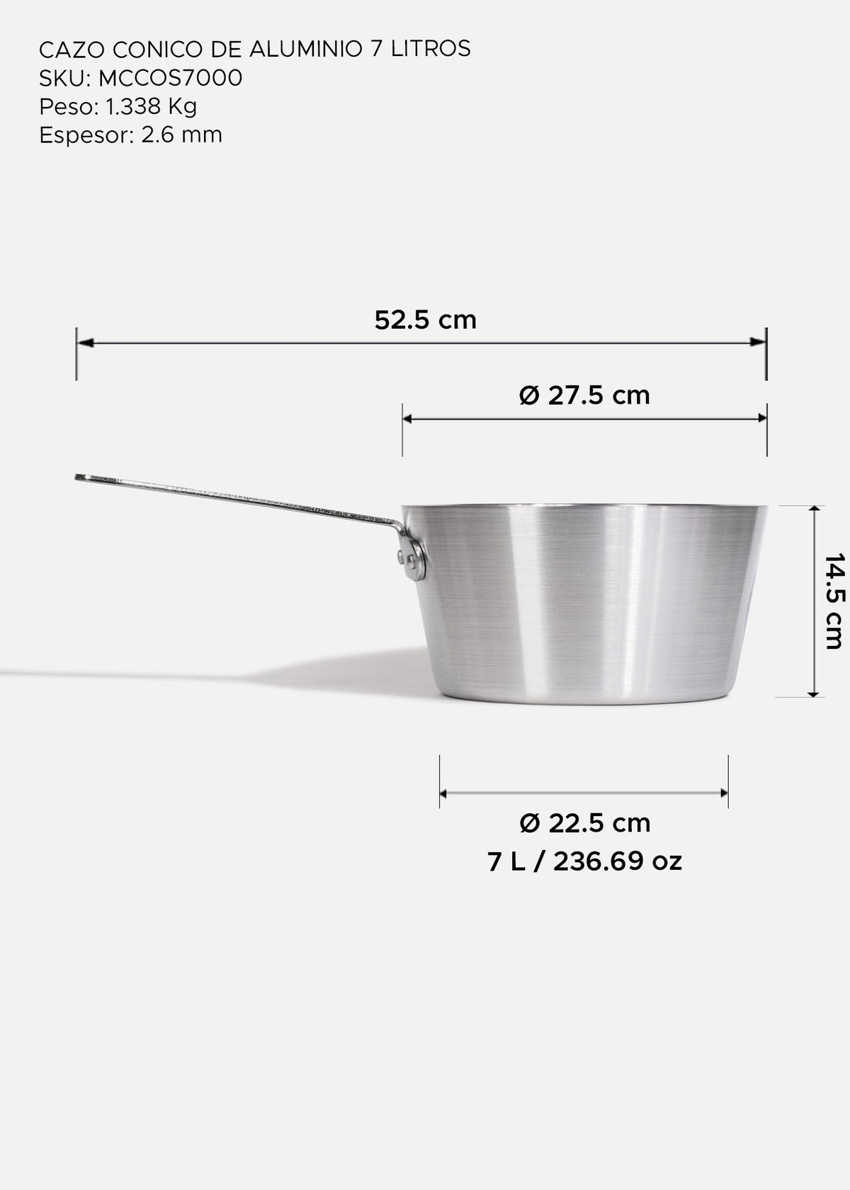 precio cacerola de aluminio maha