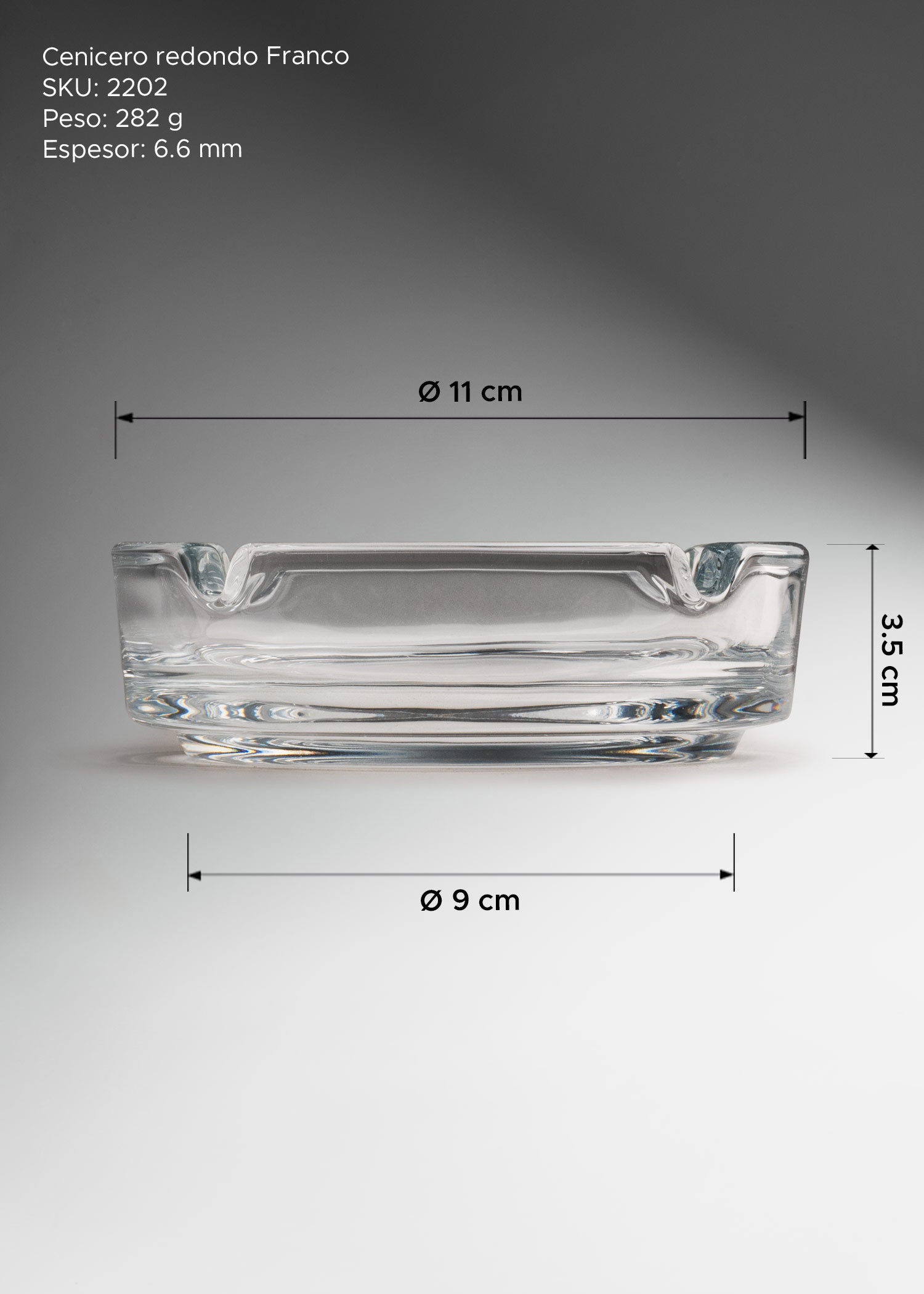 precio cenicero de vidrio maha