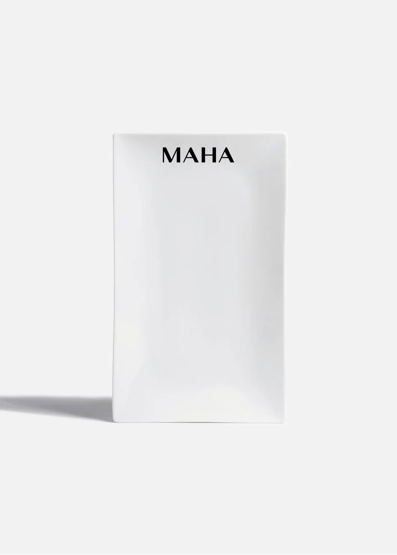 Charola rectangular de porcelana blanca personalizada logo simpe Messina 34x20 cm
