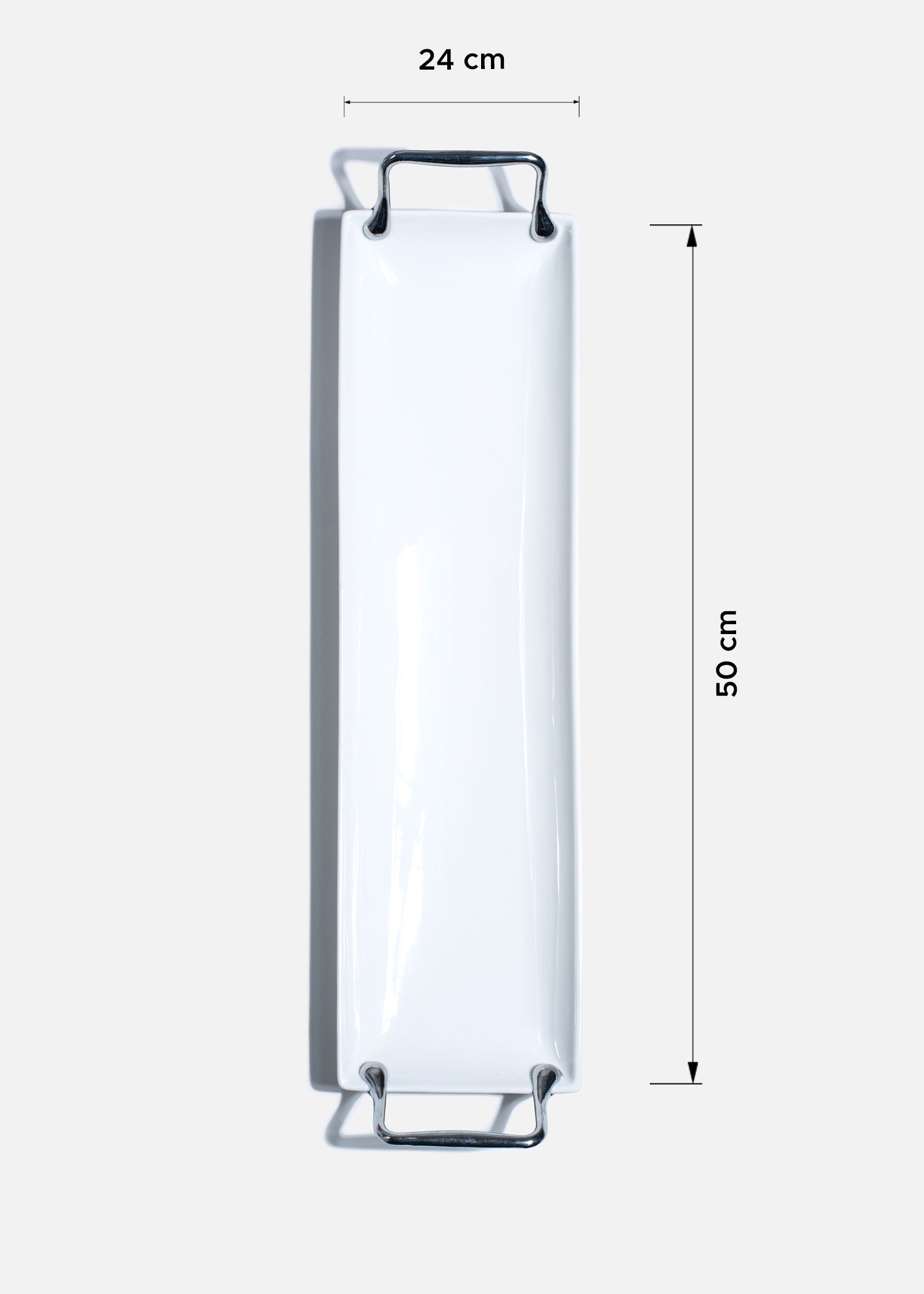 charola con asa blanca medidas maha