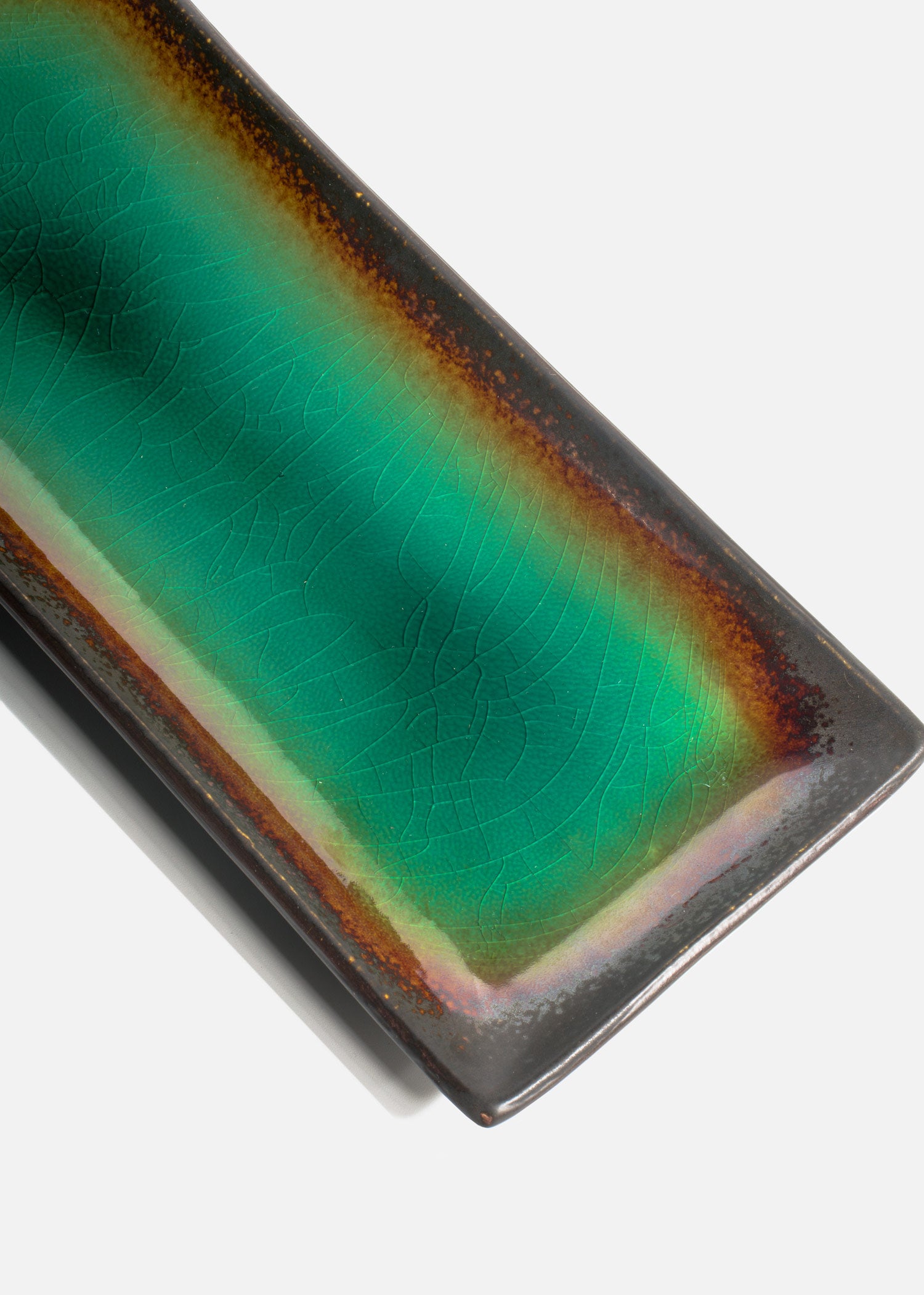 Charolas rectangulares de porcelana negro Hakone