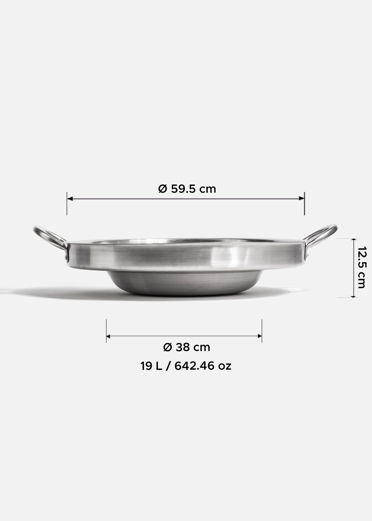 Comal choricero de acero inoxidable 201 antiadherente plata 19 L — imagen de producto