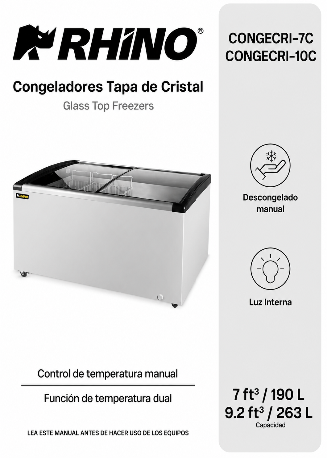compra congelador industrial rhino en maha