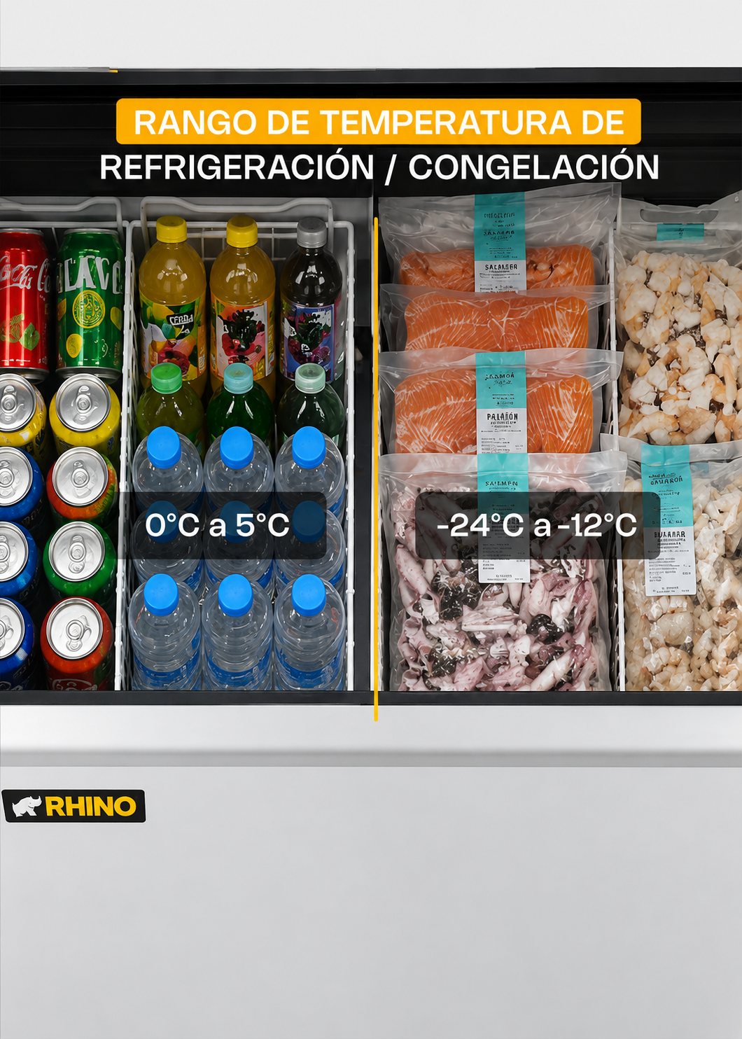 compra congelador industrial rhino en maha