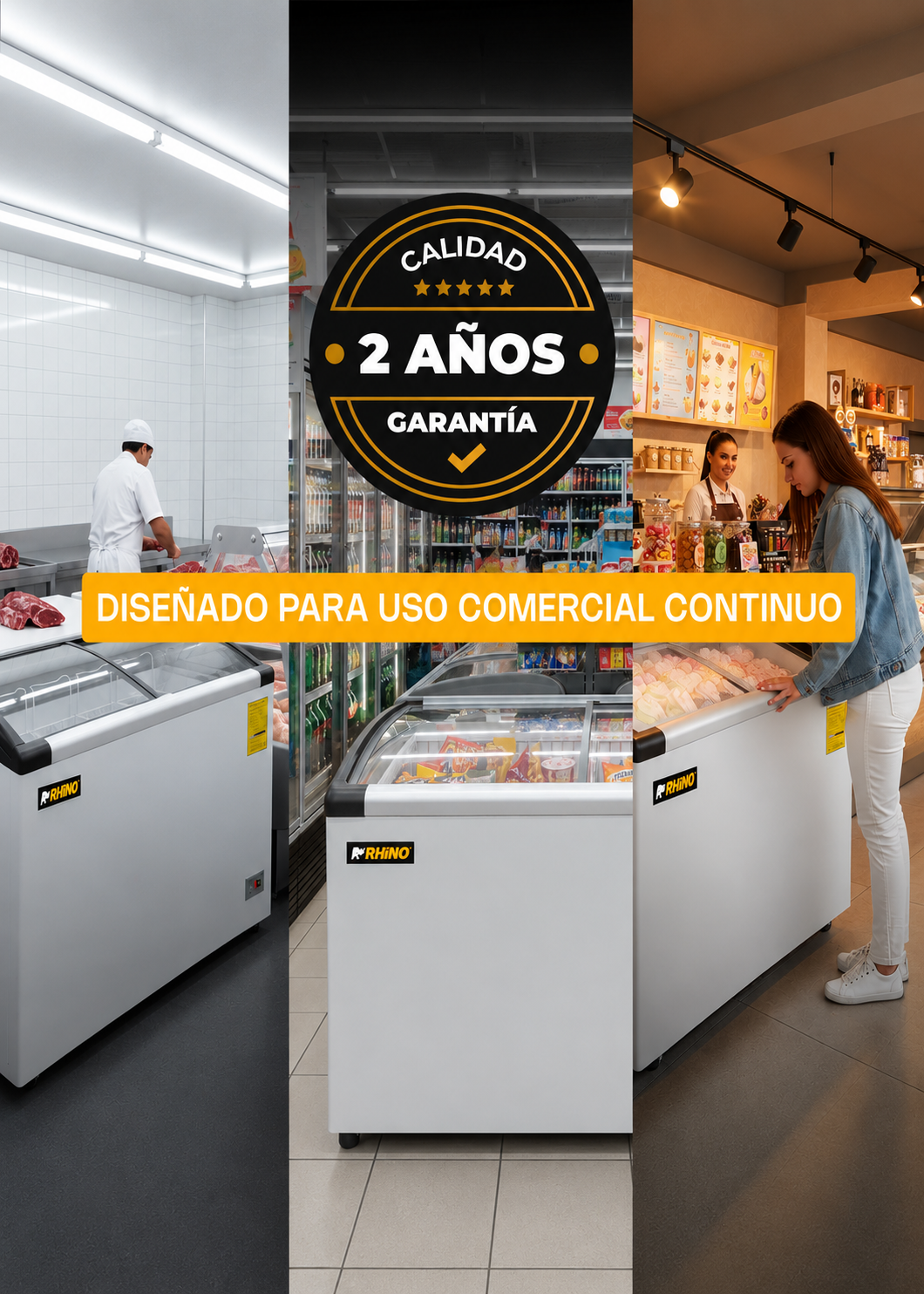 compra congelador industrial rhino en maha