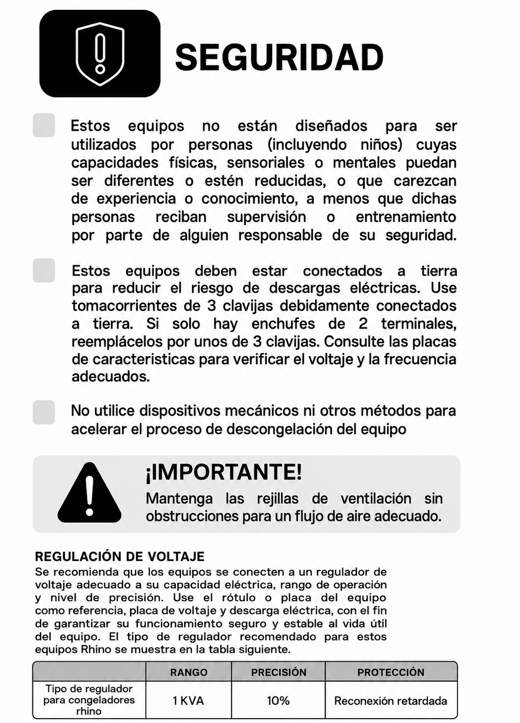 compra congelador industrial rhino en maha
