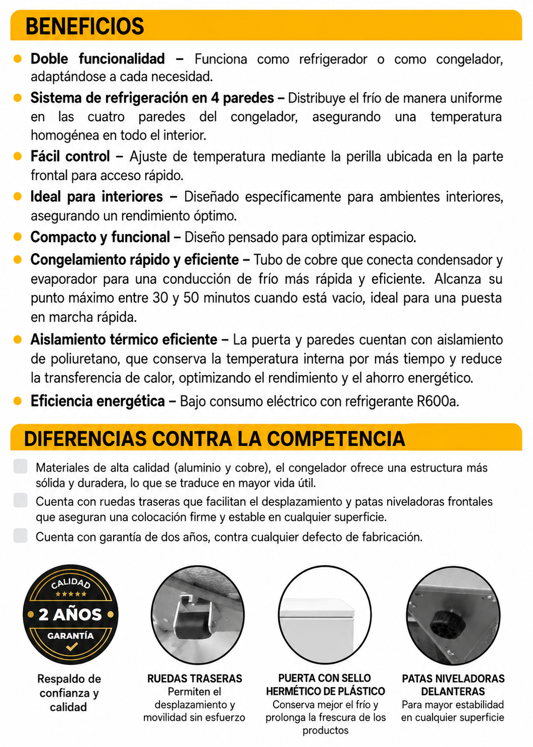 compra congelador industrial rhino en maha
