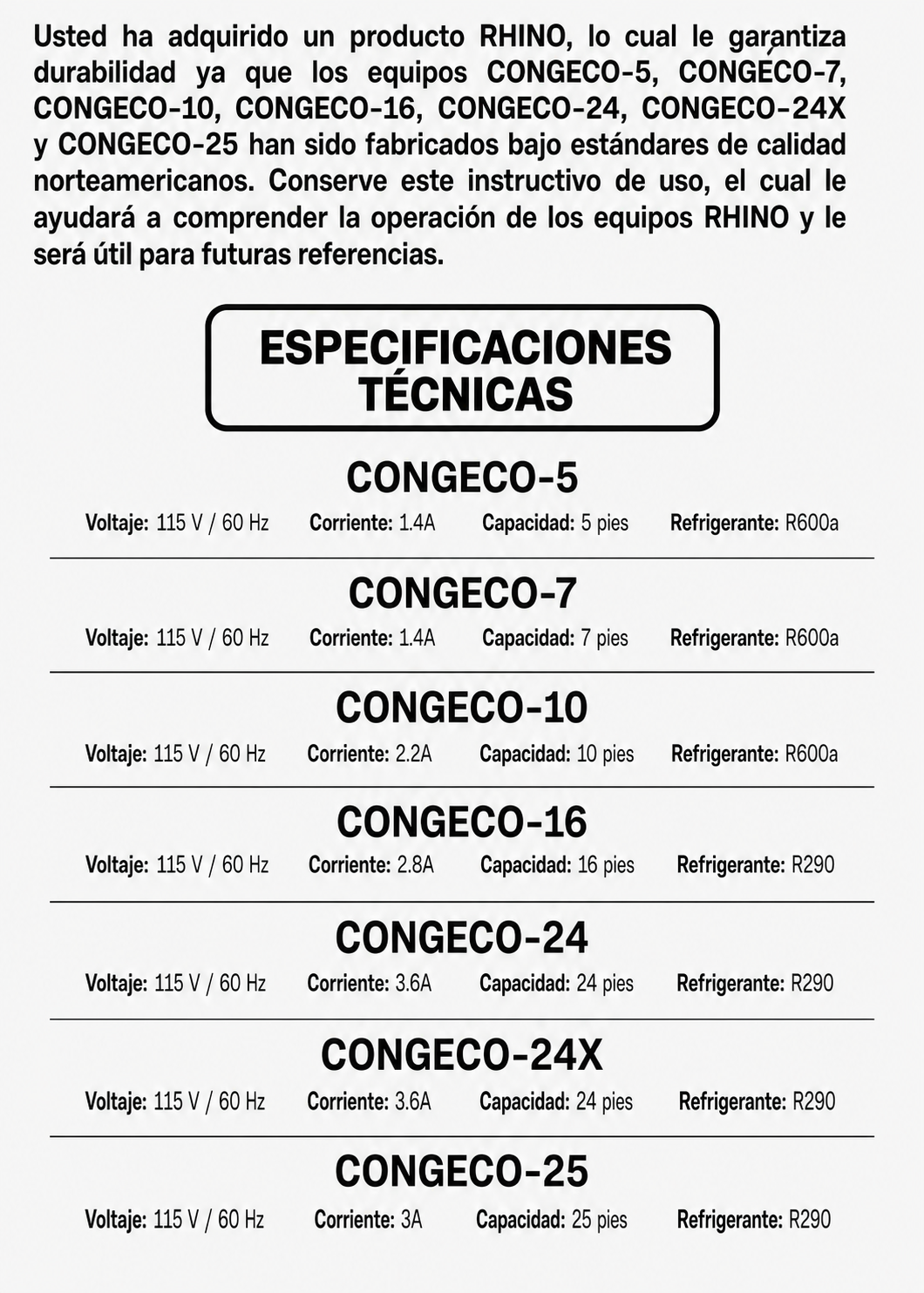 compra congelador industrial rhino en maha