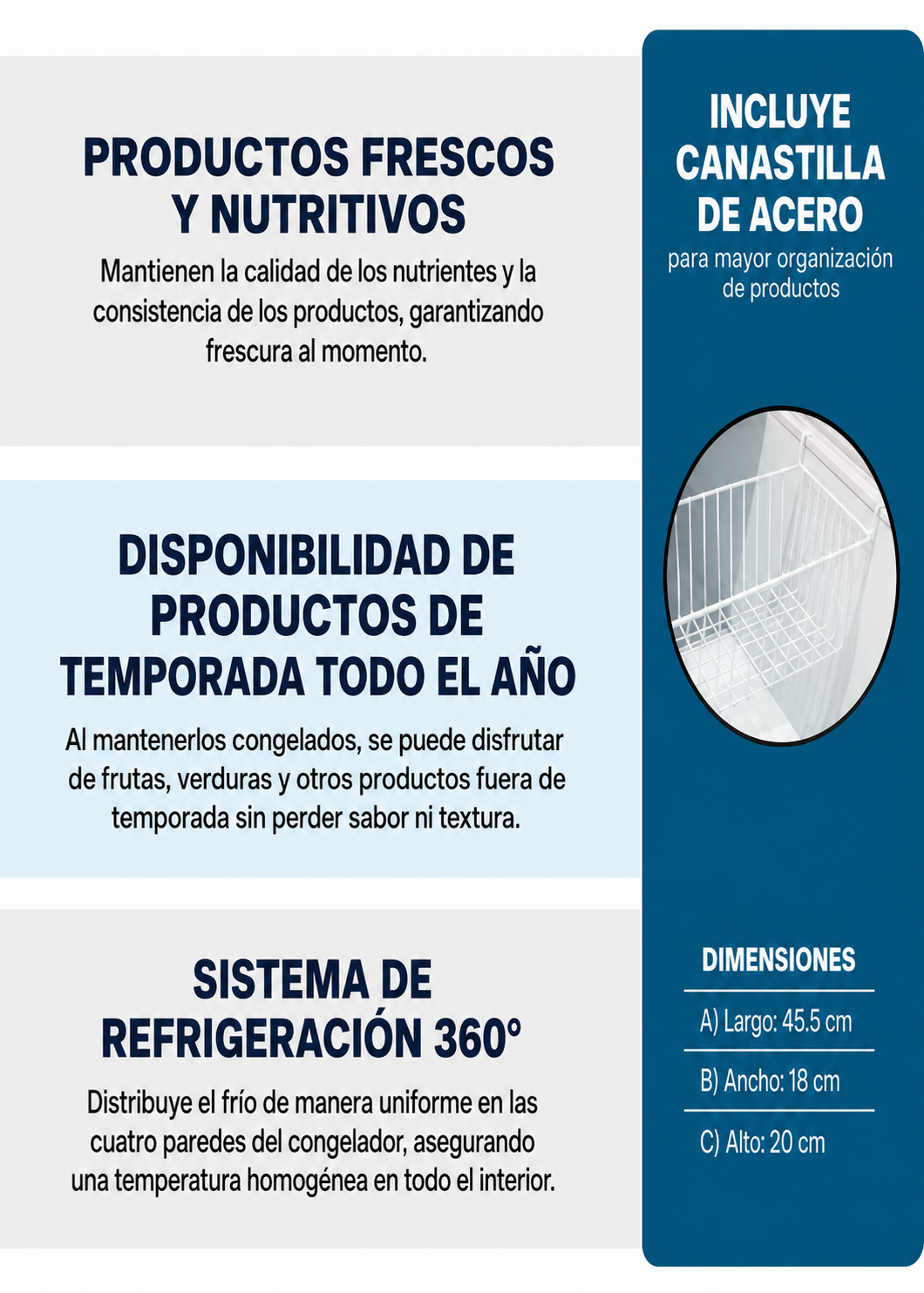 compra congelador industrial rhino en maha