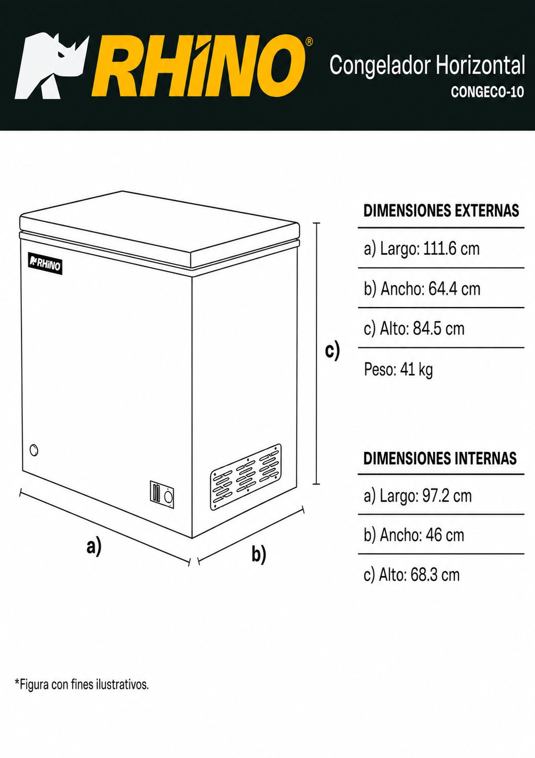 compra congelador industrial rhino en maha