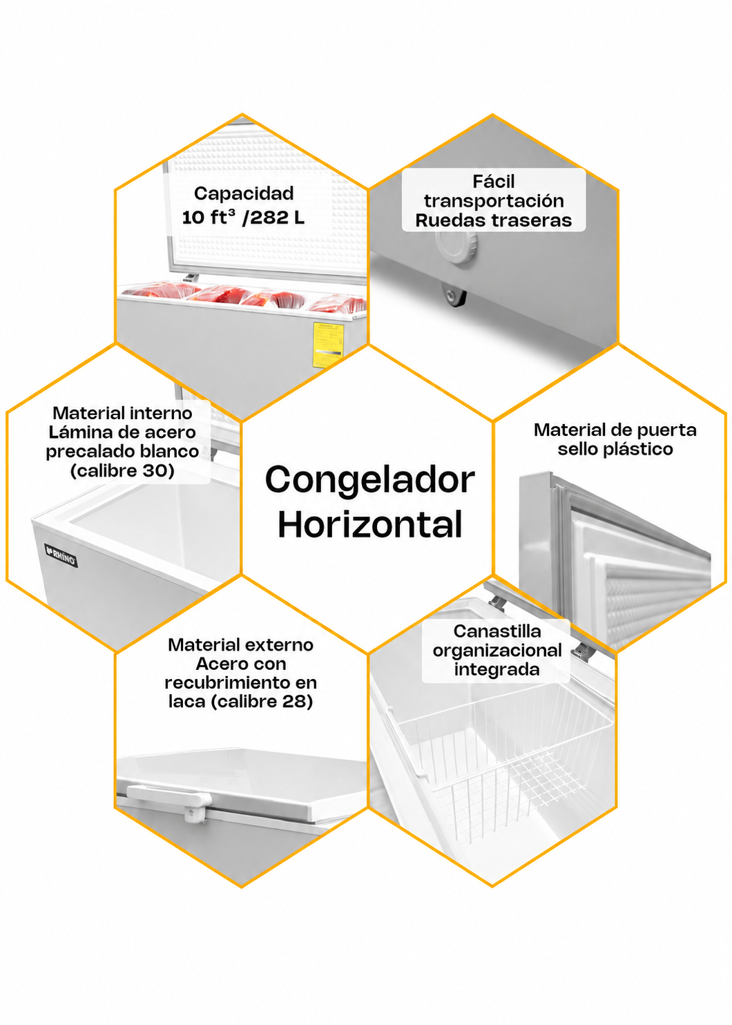 compra congelador industrial rhino en maha