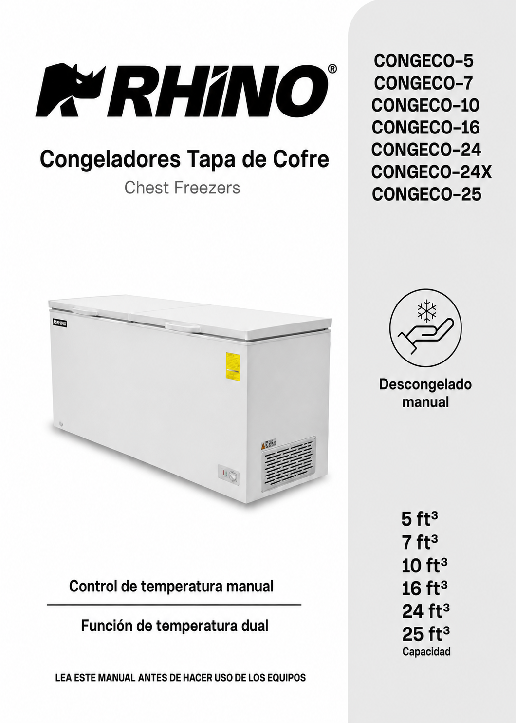 compra congelador industrial rhino en maha