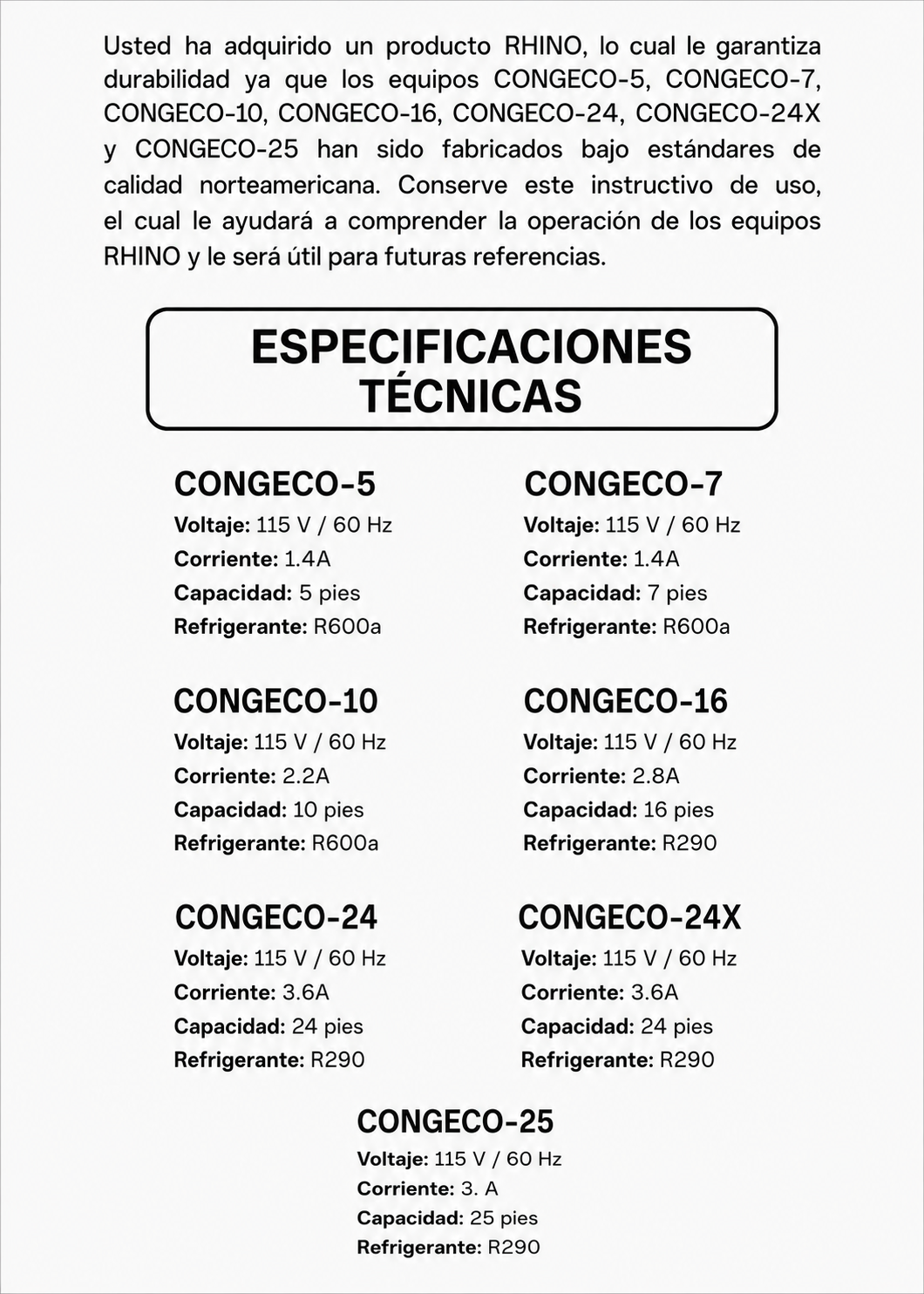 compra congelador industrial rhino en maha