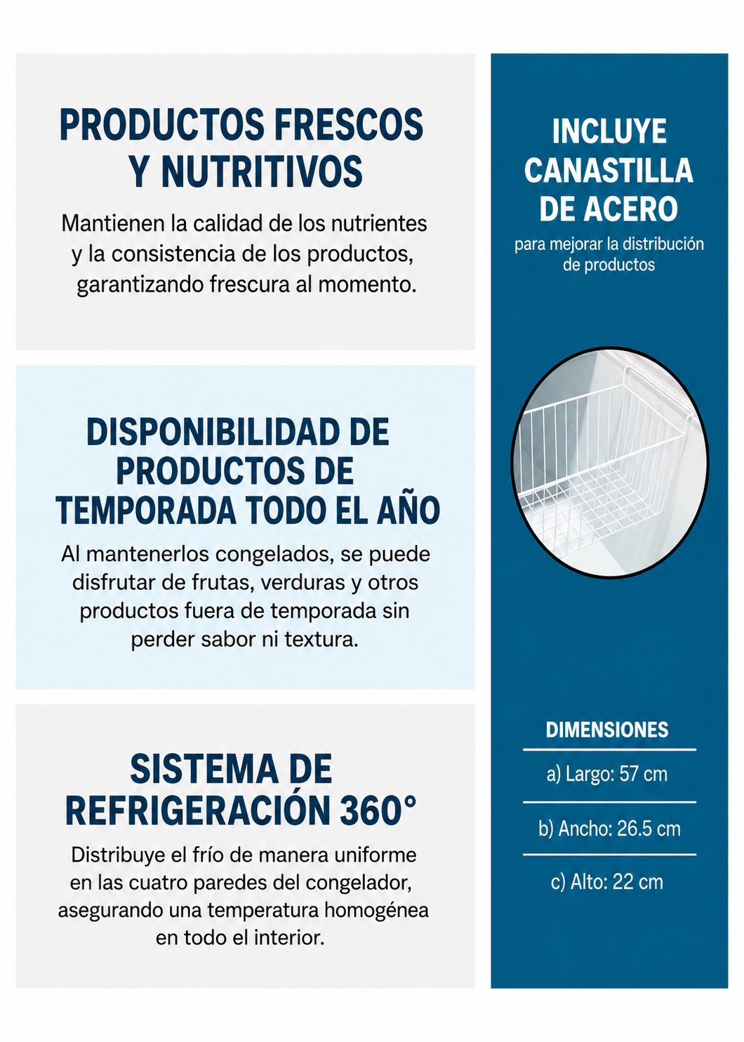 compra congelador industrial rhino en maha