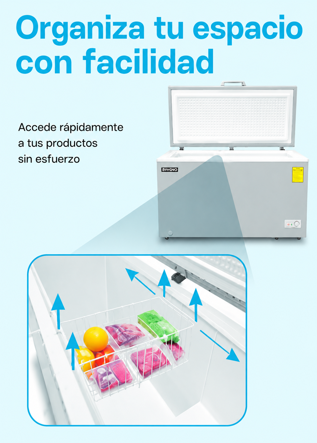 compra congelador industrial rhino en maha
