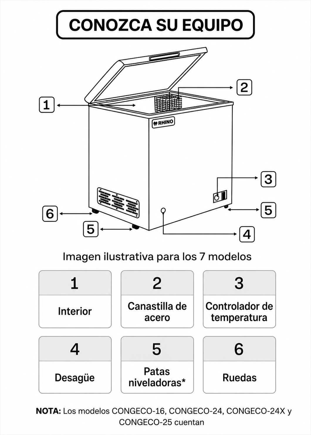 compra congelador industrial rhino en maha