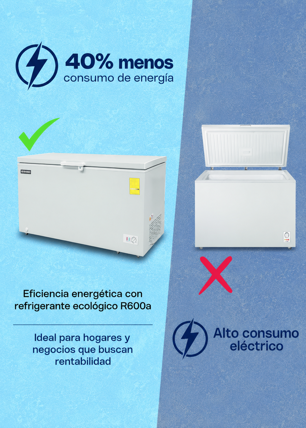compra congelador industrial rhino en maha