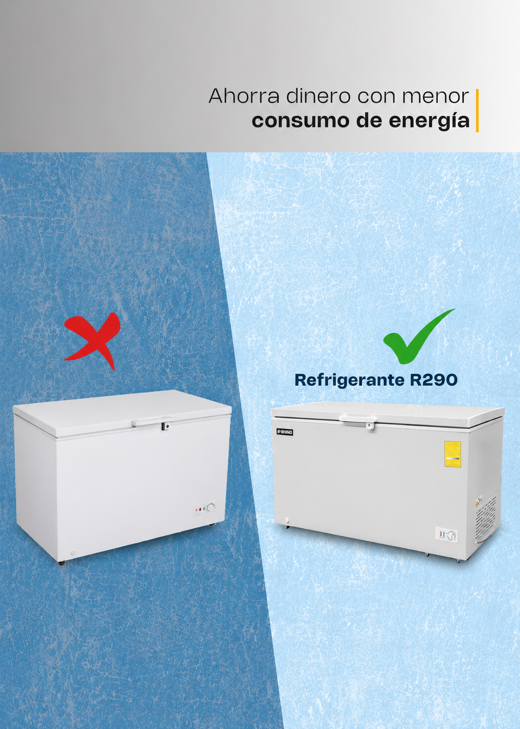 compra congelador industrial rhino en maha