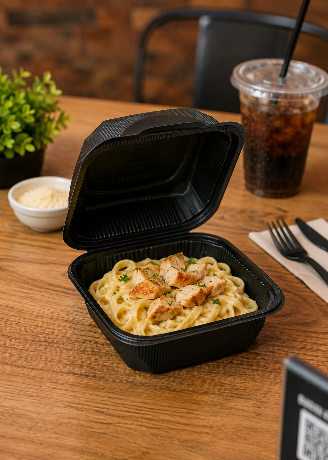 Contenedor apilable para restaurante y delivery