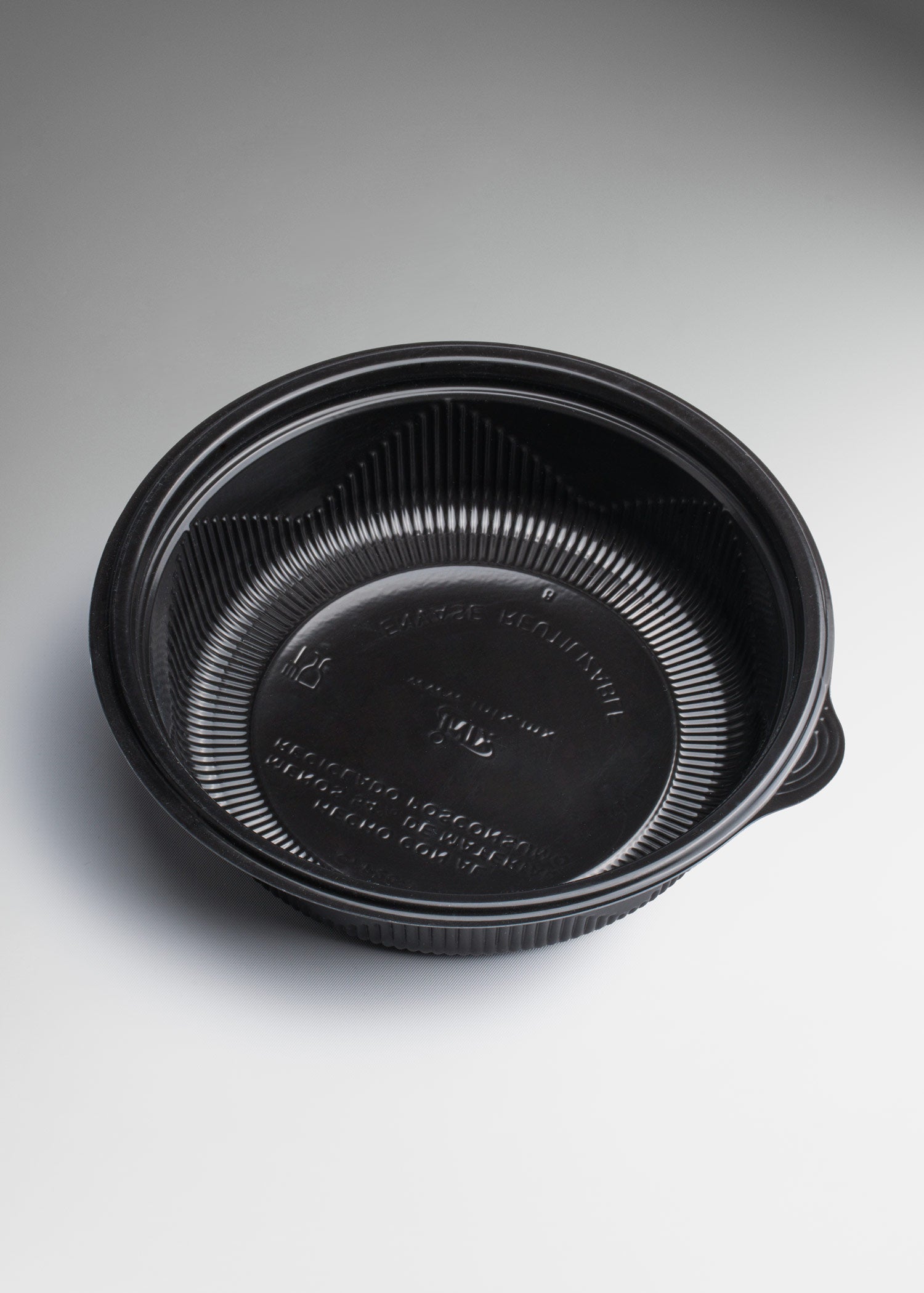 Contenedor hermético para alimentos desechable redondo de plástico diámetro 18.2 cm, alto 4.6 cm, 700 ml / 23 oz