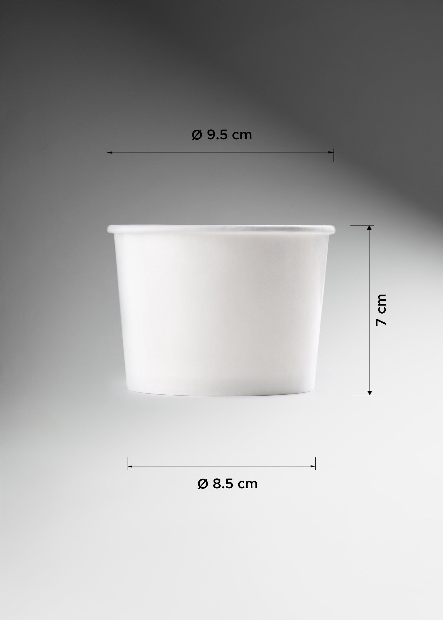 Contenedores para comida de papel blanco personalizable Carte Blanc 16, 10, 8 y 6 oz. Premium