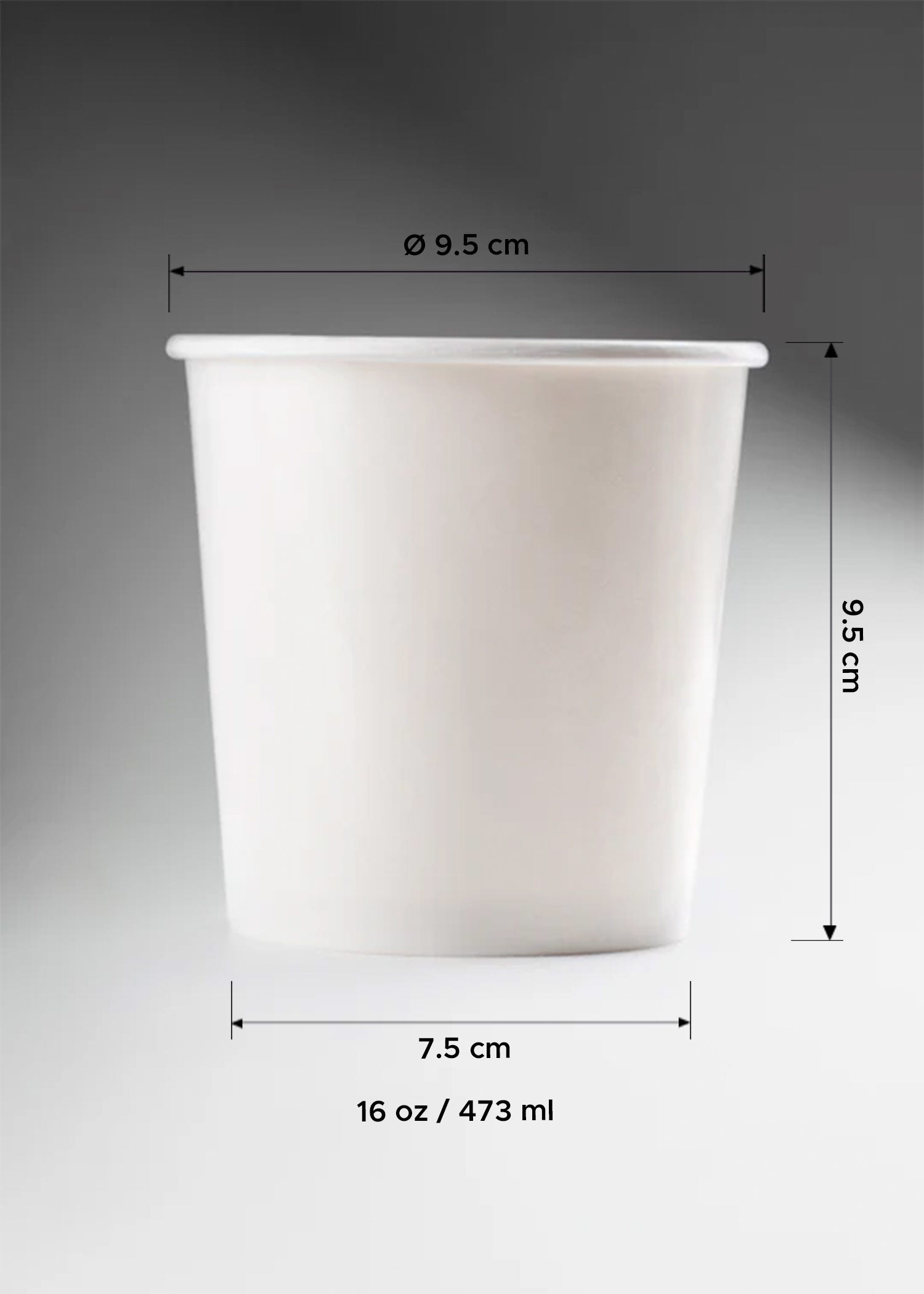 Contenedores para comida de papel blanco personalizable Carte Blanc 16, 10, 8 y 6 oz. Premium