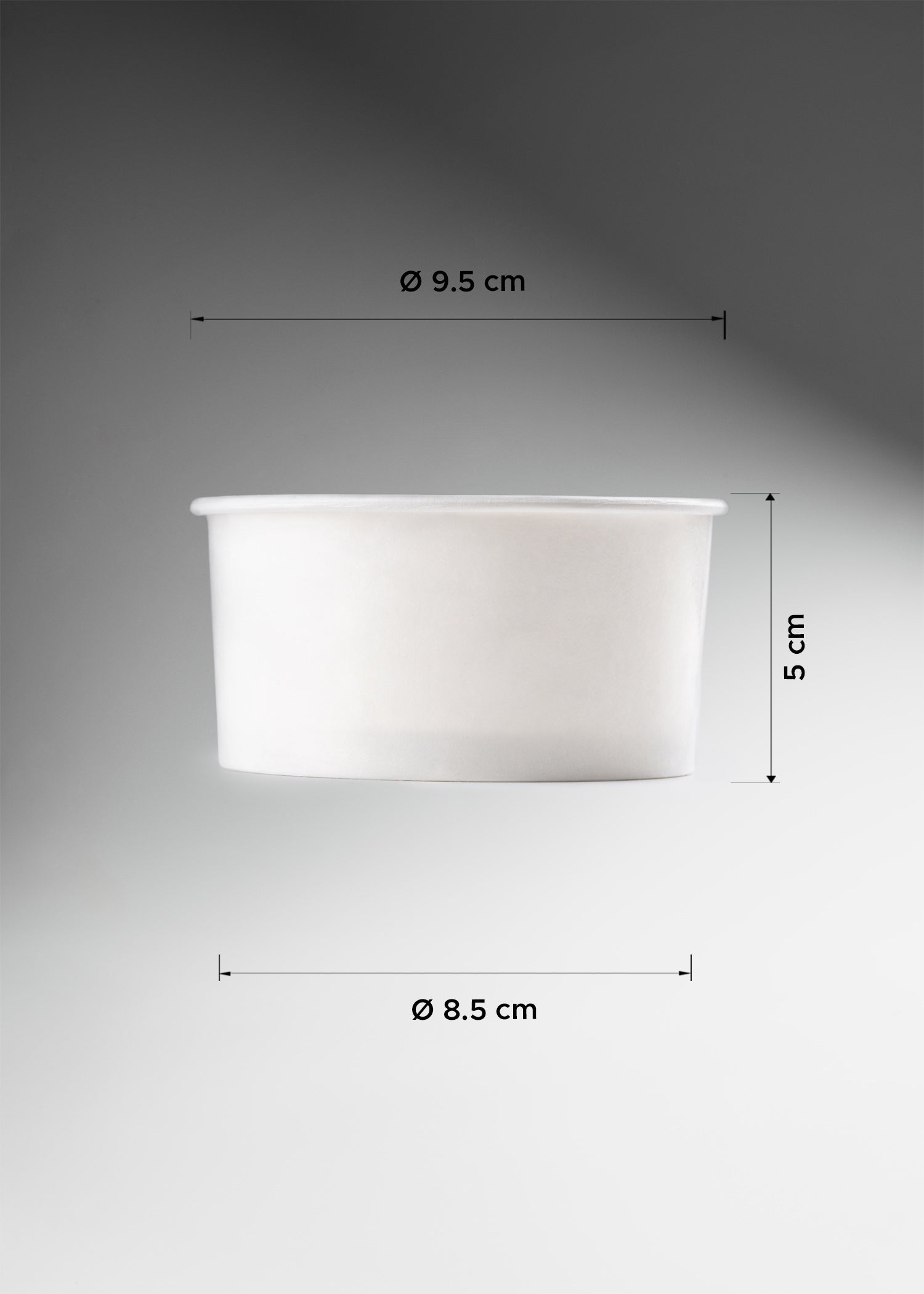 Contenedores para comida de papel blanco personalizable Carte Blanc 16, 10, 8 y 6 oz. Premium