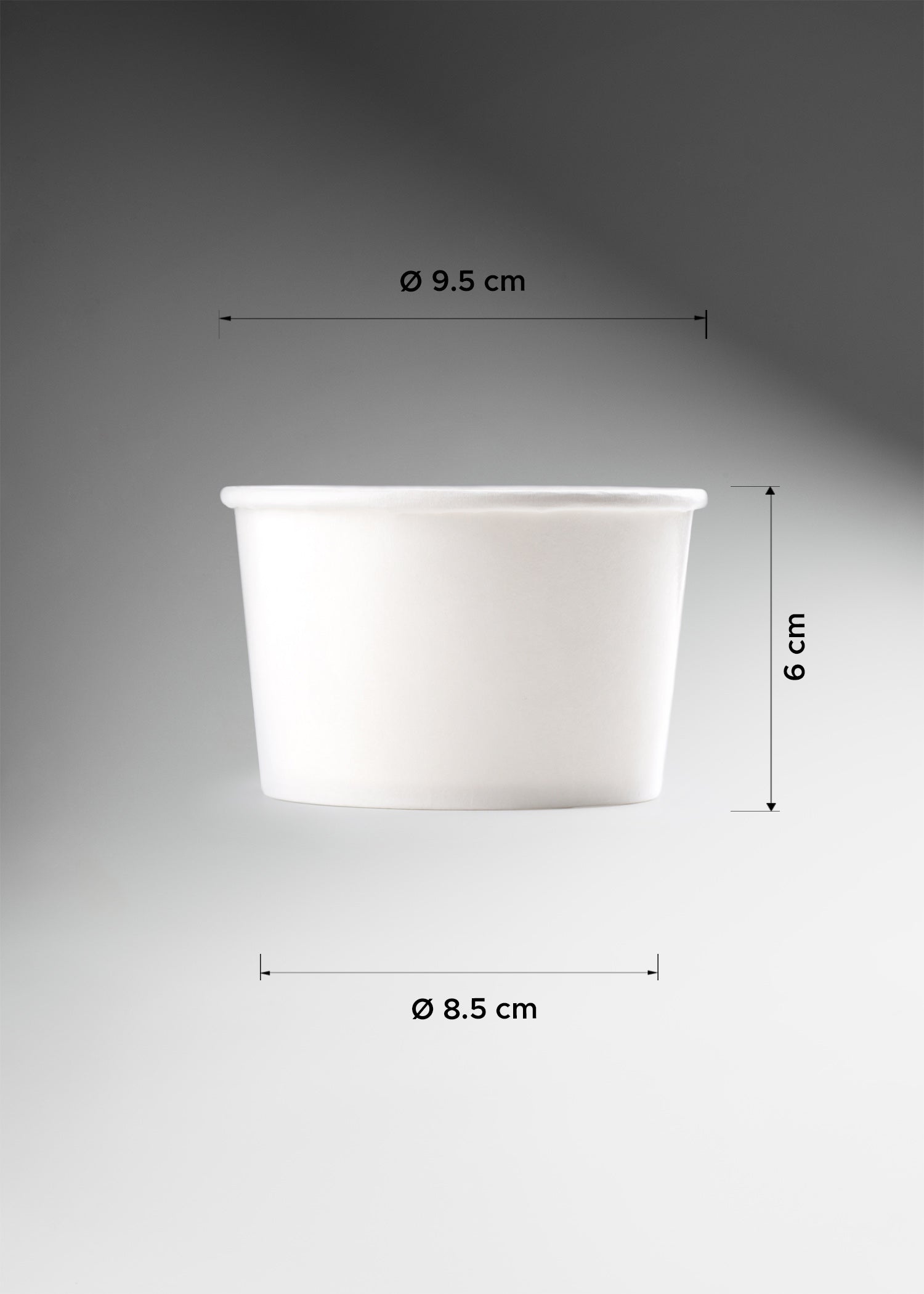 Contenedores para comida de papel blanco personalizable Carte Blanc 16, 10, 8 y 6 oz. Premium