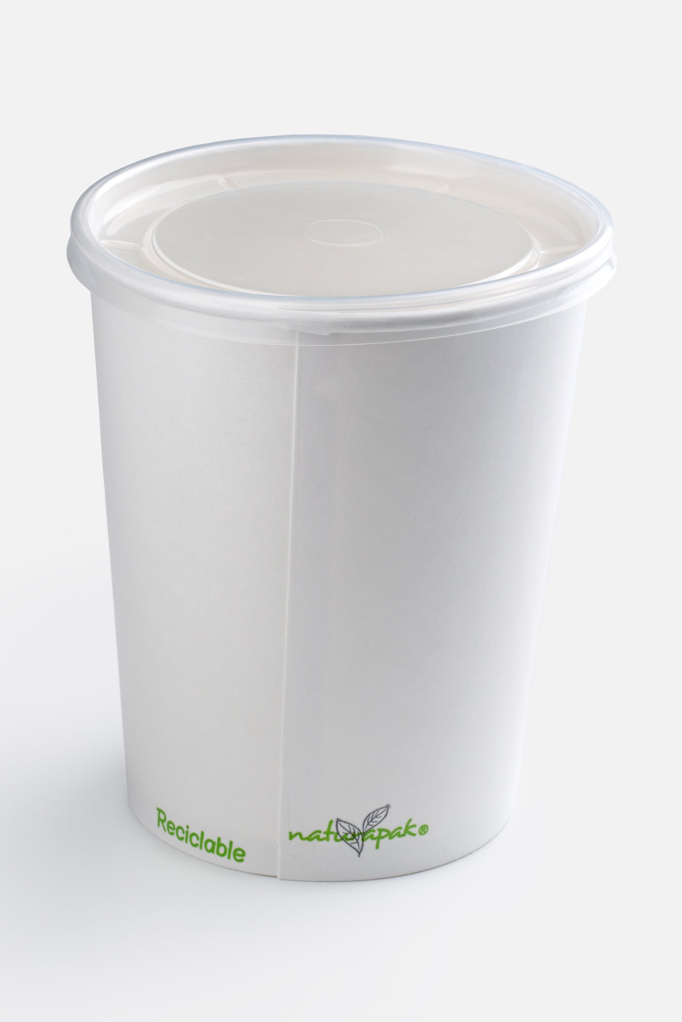 Contenedores para comida de papel blanco para alimentos fríos y calientes 32 y 16 oz. Premium