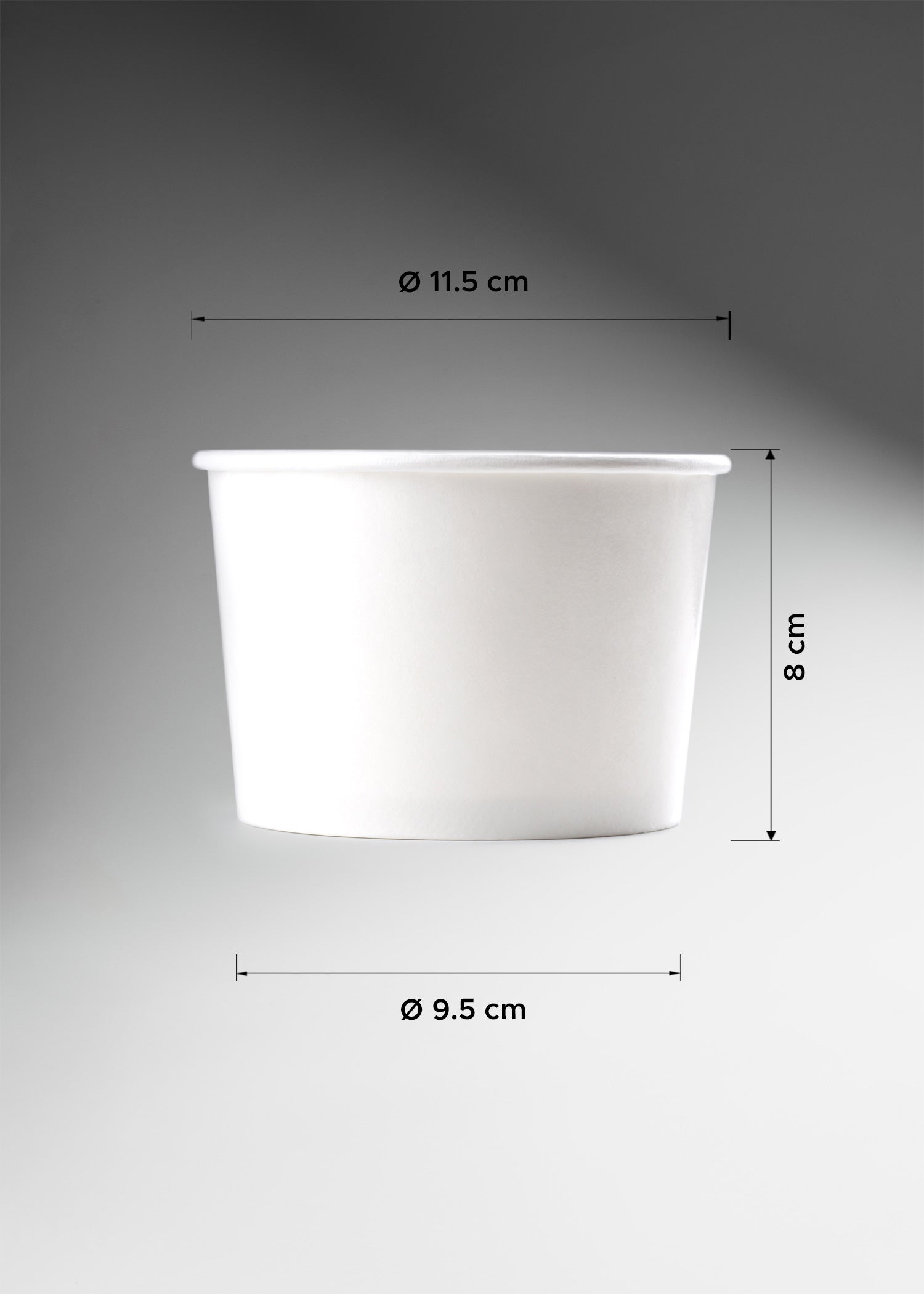 Contenedores para comida de papel blanco para alimentos fríos y calientes 32 y 16 oz. Premium