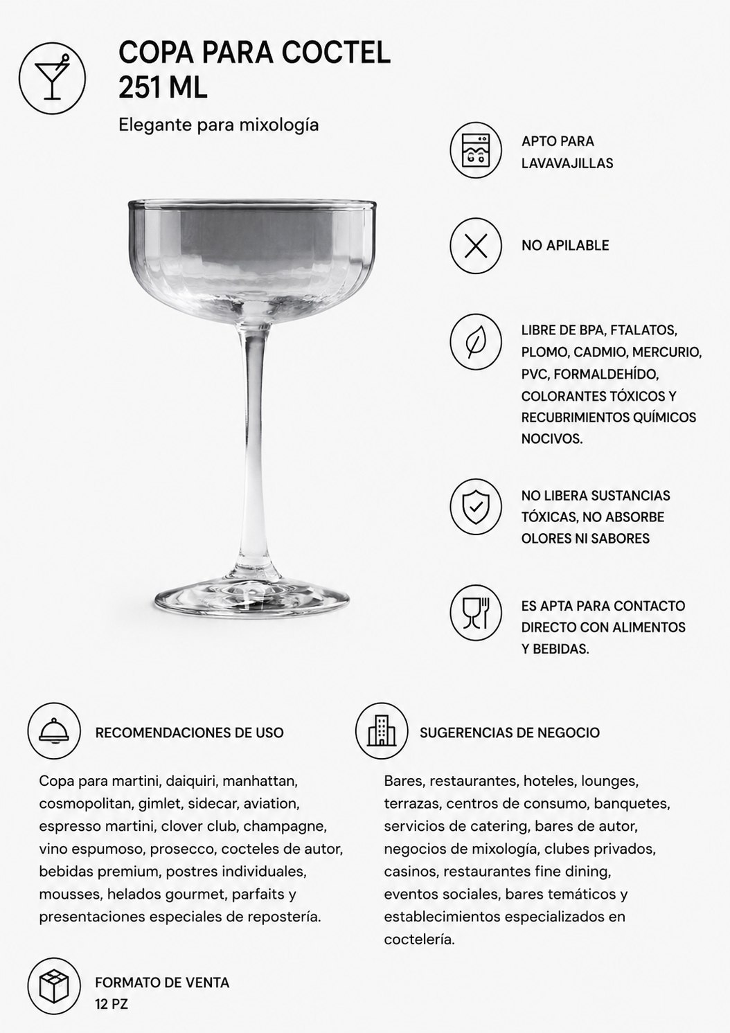 encuentra copa para martini maha