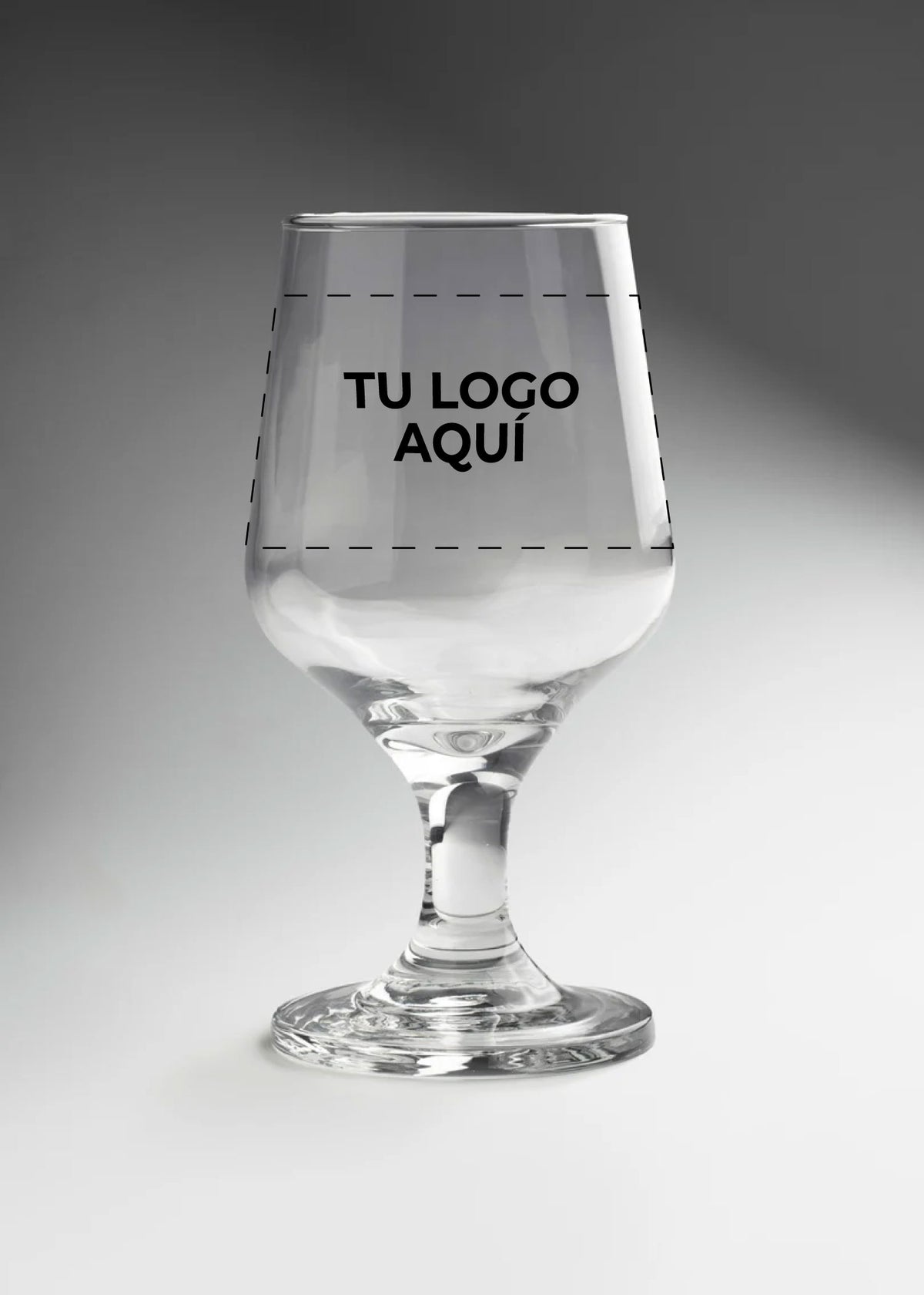 Copa para cerveza de vidrio transparente personalizada 1 tinta Toscana 370 ml