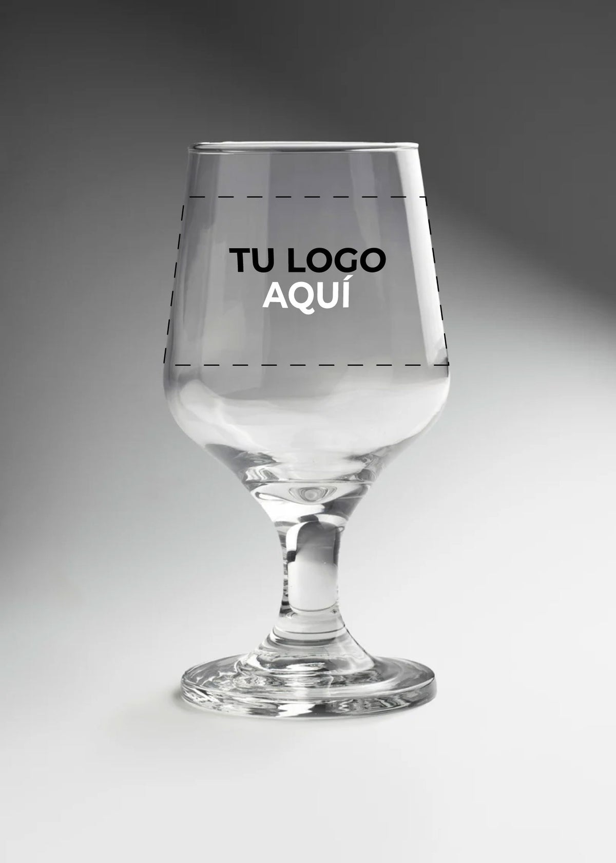 Copa para cerveza de vidrio transparente personalizada 2 tintas Toscana 370 ml