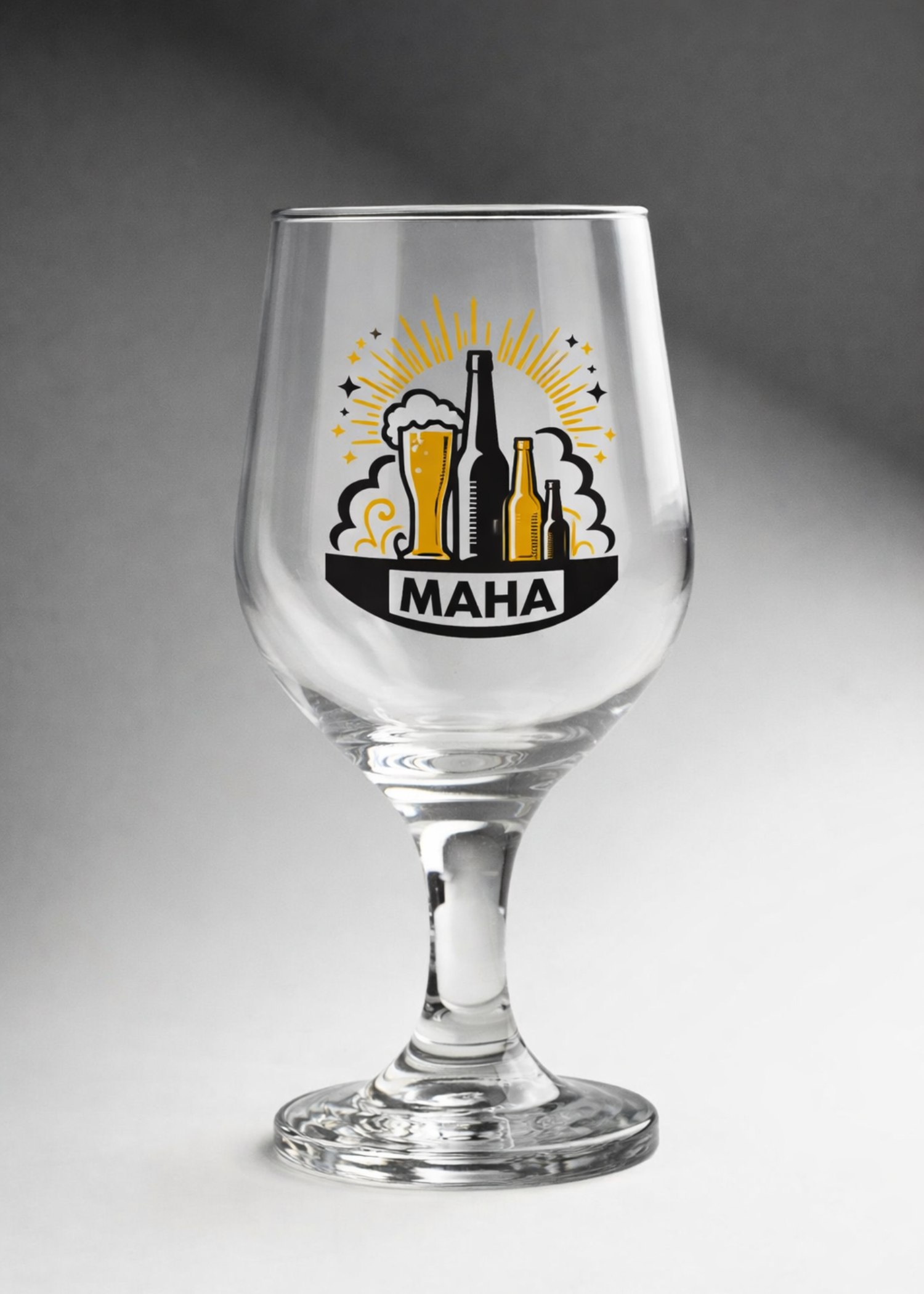 Copa para cerveza de vidrio transparente personalizada Toscana 370 ml