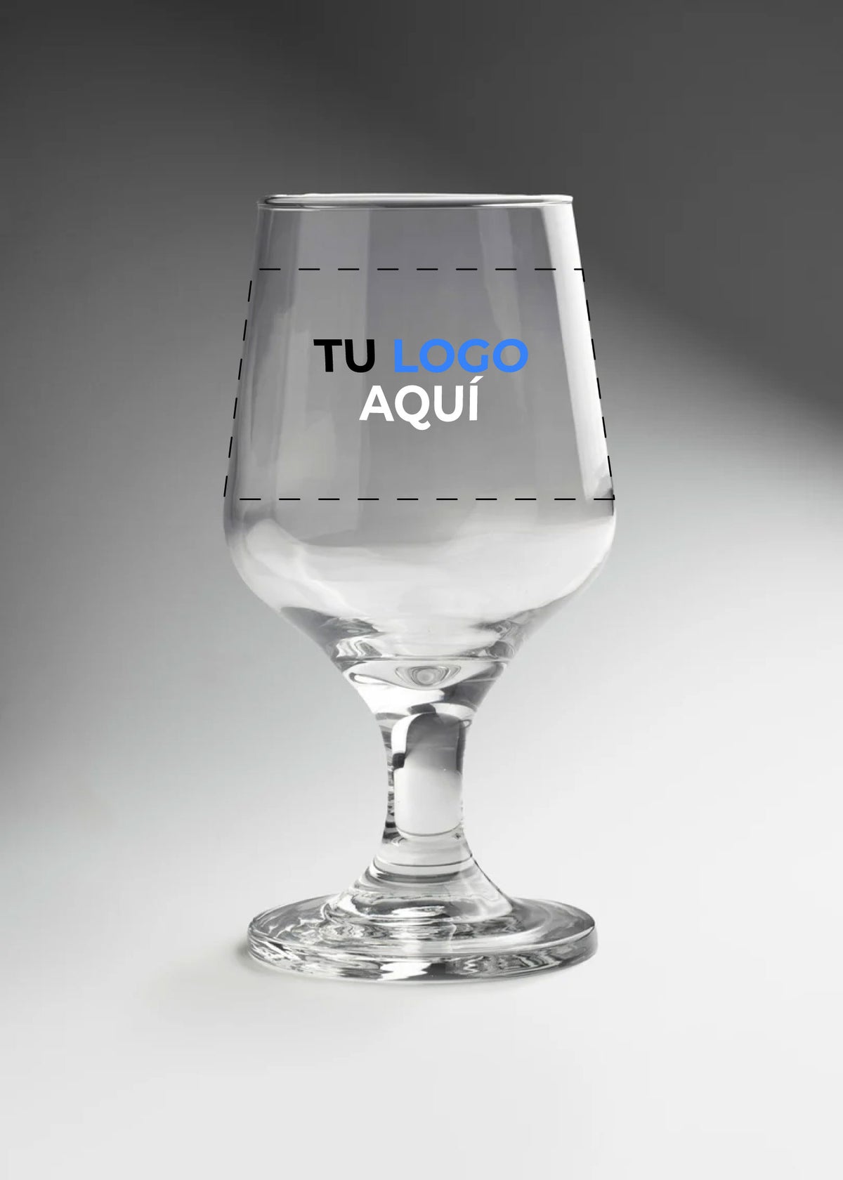 Copa para cerveza de vidrio transparente personalizada 3 tintas Toscana 370 ml — imagen de producto
