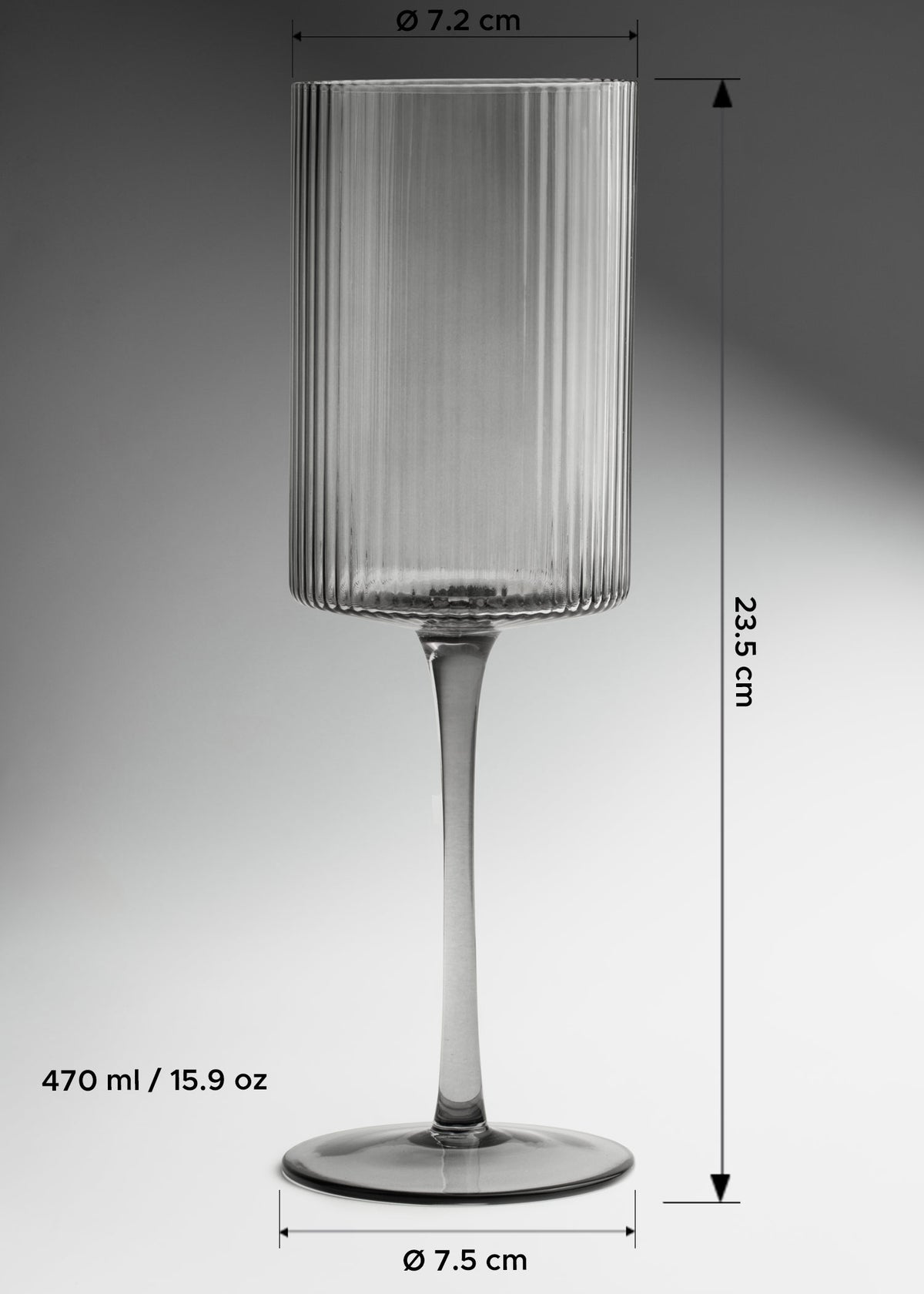 Copa de cristal pintada humo Rioja Lines 470 ml — imagen de producto